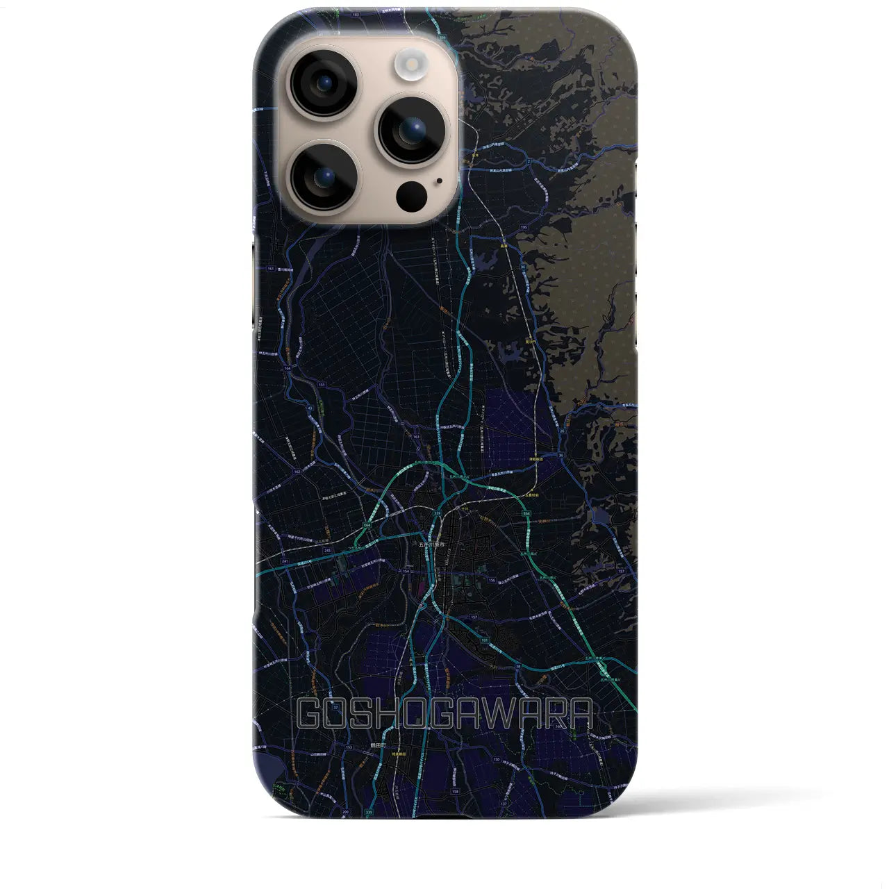 【五所川原(青森県)】地図柄iPhoneケース(バックカバータイプ)