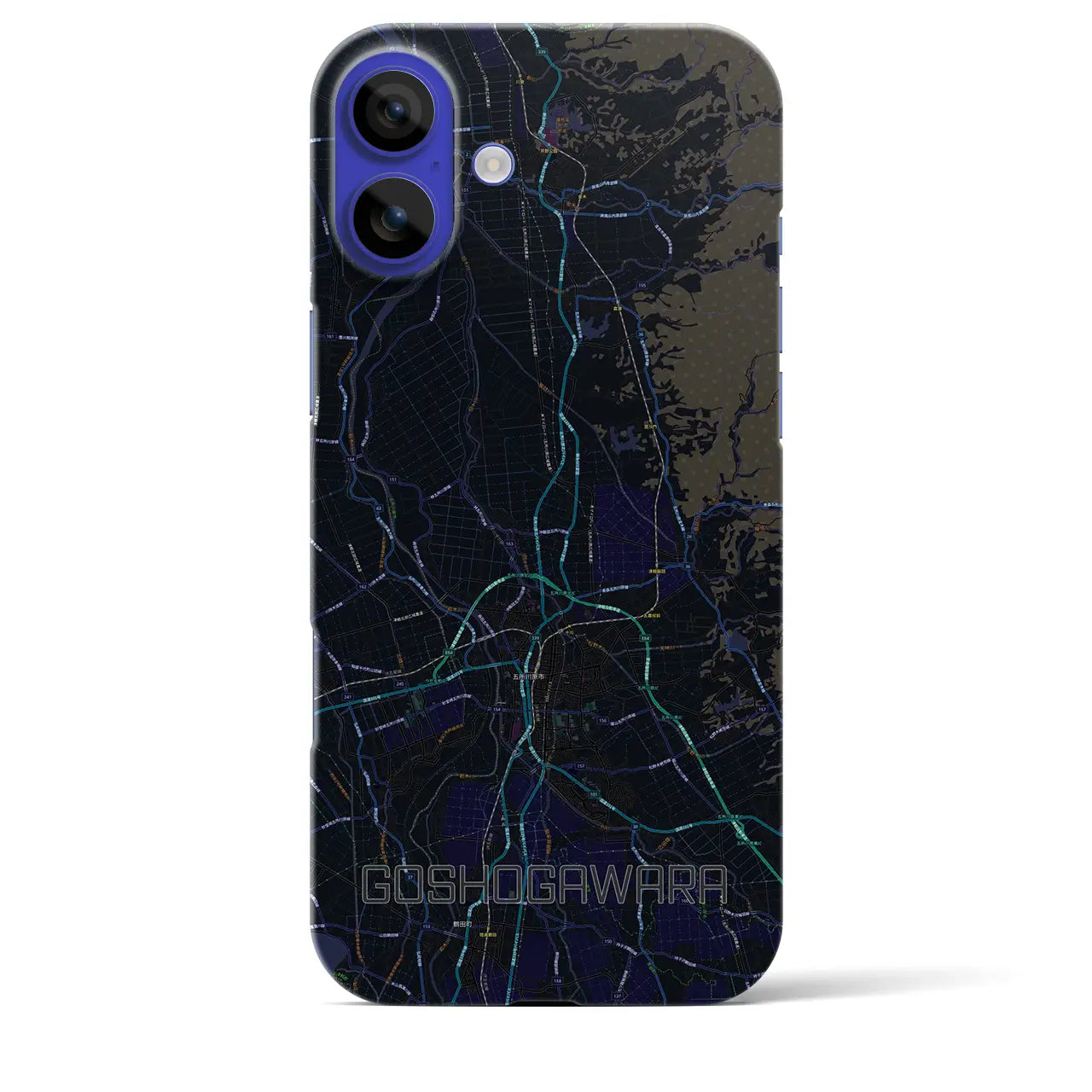 【五所川原(青森県)】地図柄iPhoneケース(バックカバータイプ)