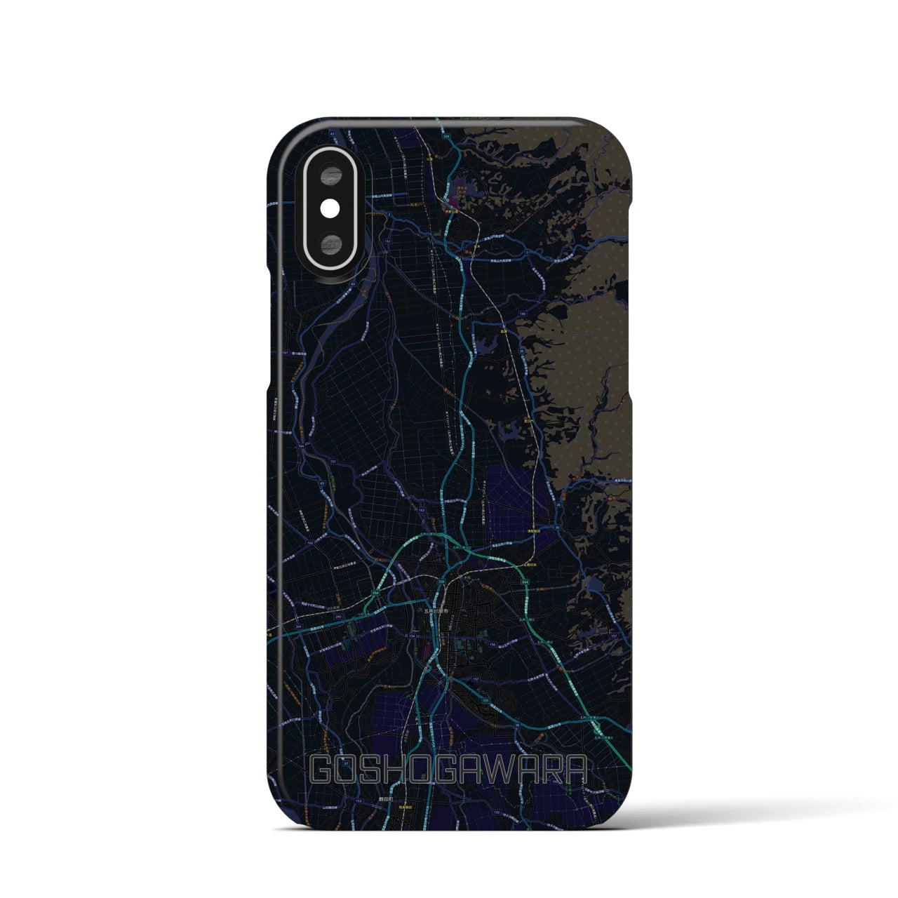 【五所川原(青森県)】地図柄iPhoneケース(バックカバータイプ)