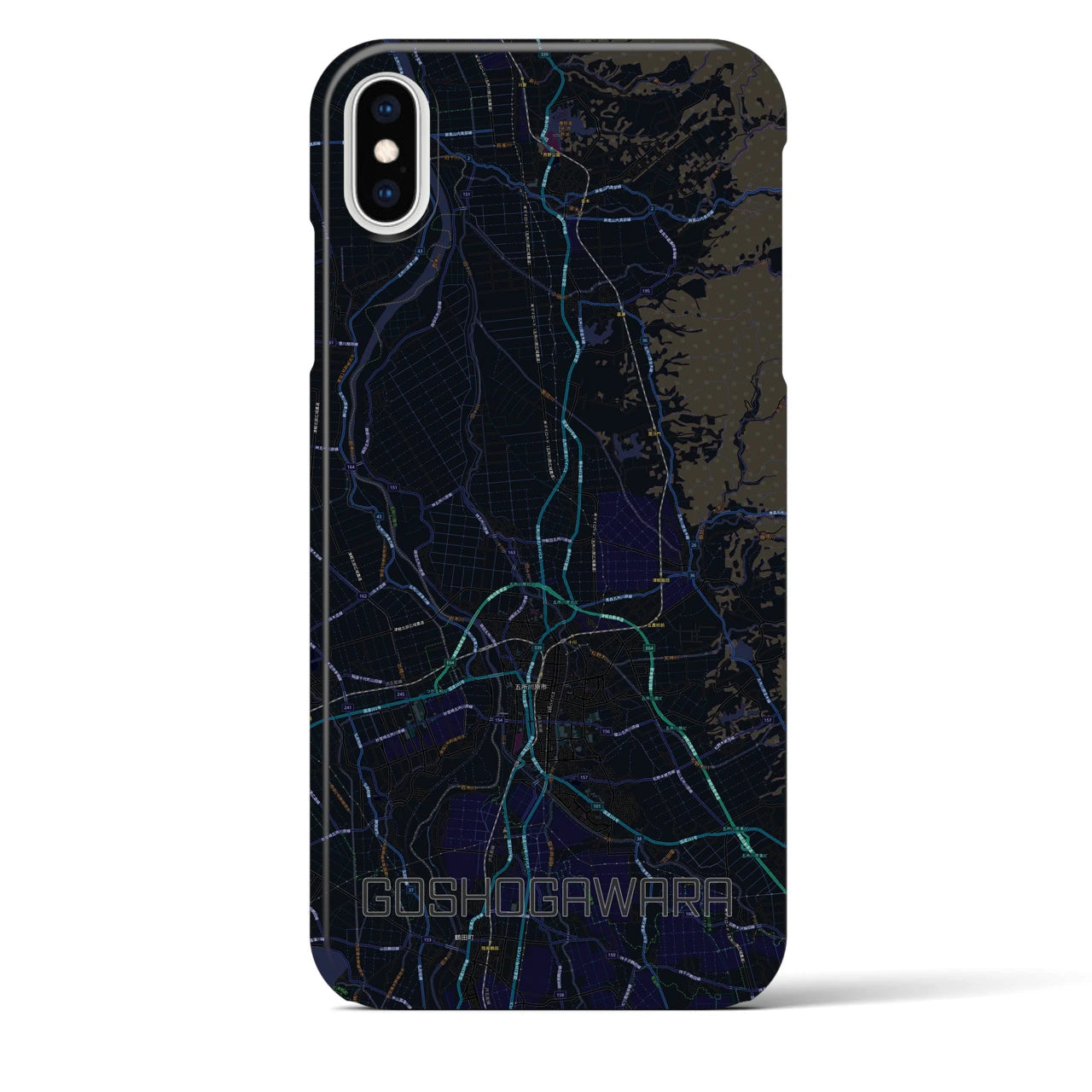 【五所川原(青森県)】地図柄iPhoneケース(バックカバータイプ)