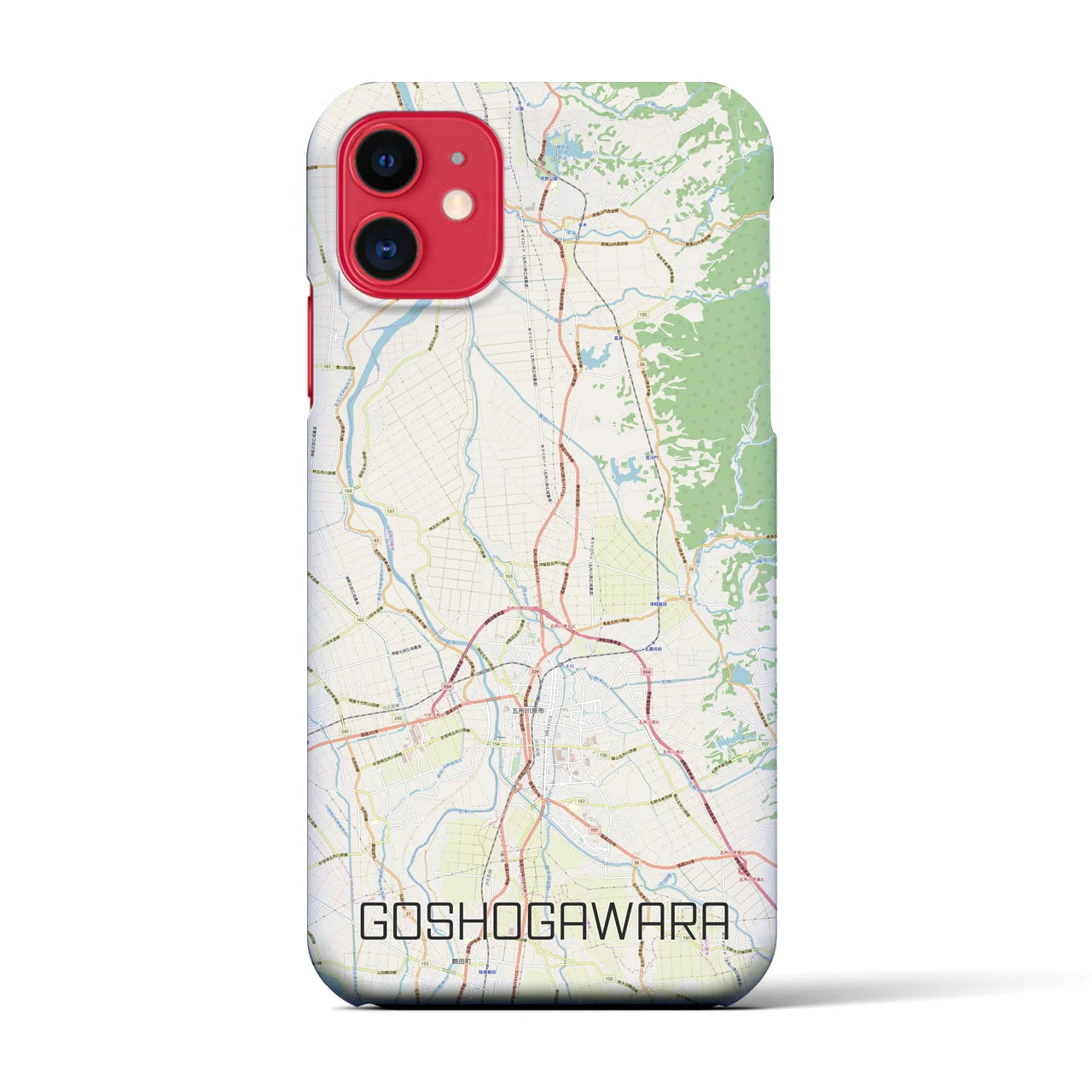 【五所川原(青森県)】地図柄iPhoneケース(バックカバータイプ)