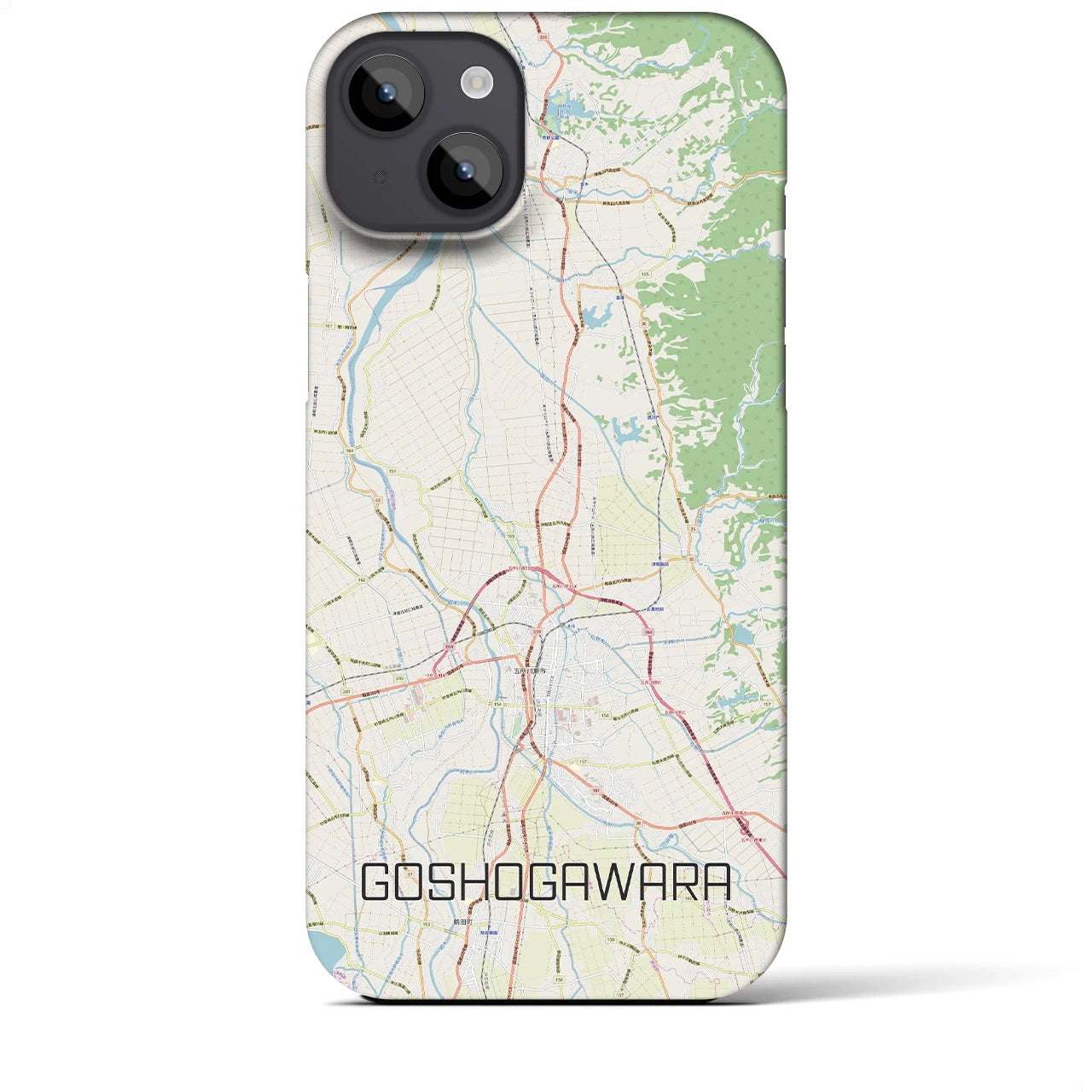 【五所川原(青森県)】地図柄iPhoneケース(バックカバータイプ)