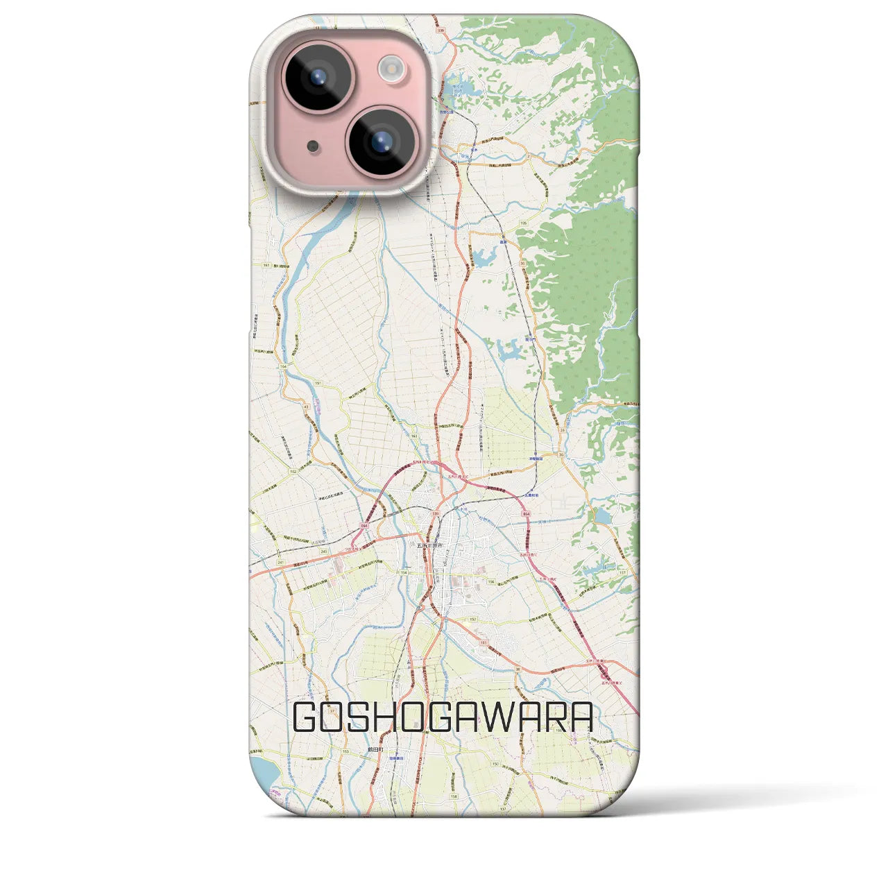 【五所川原(青森県)】地図柄iPhoneケース(バックカバータイプ)