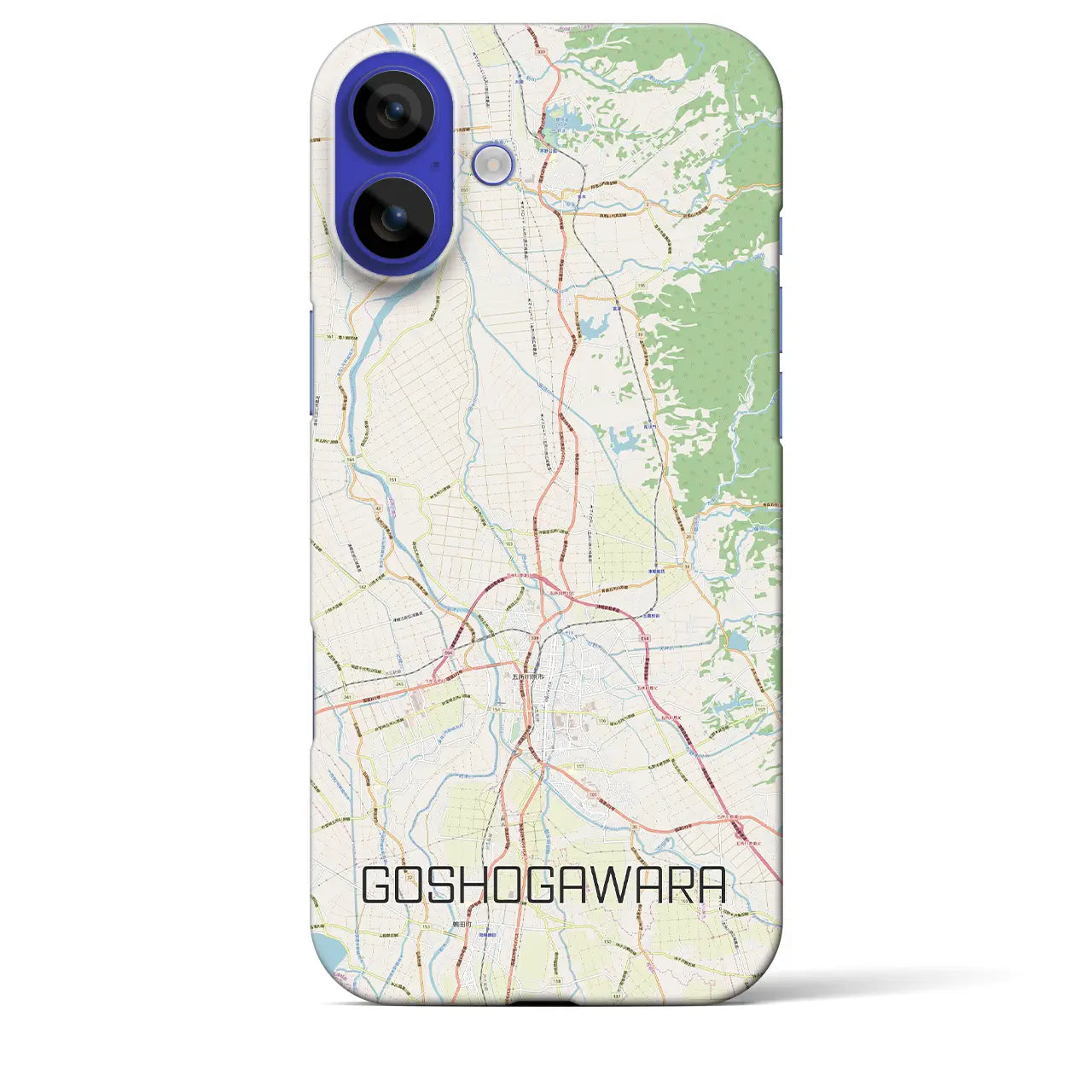 【五所川原(青森県)】地図柄iPhoneケース(バックカバータイプ)ナチュラル・iPhone 16 Pro Max 用