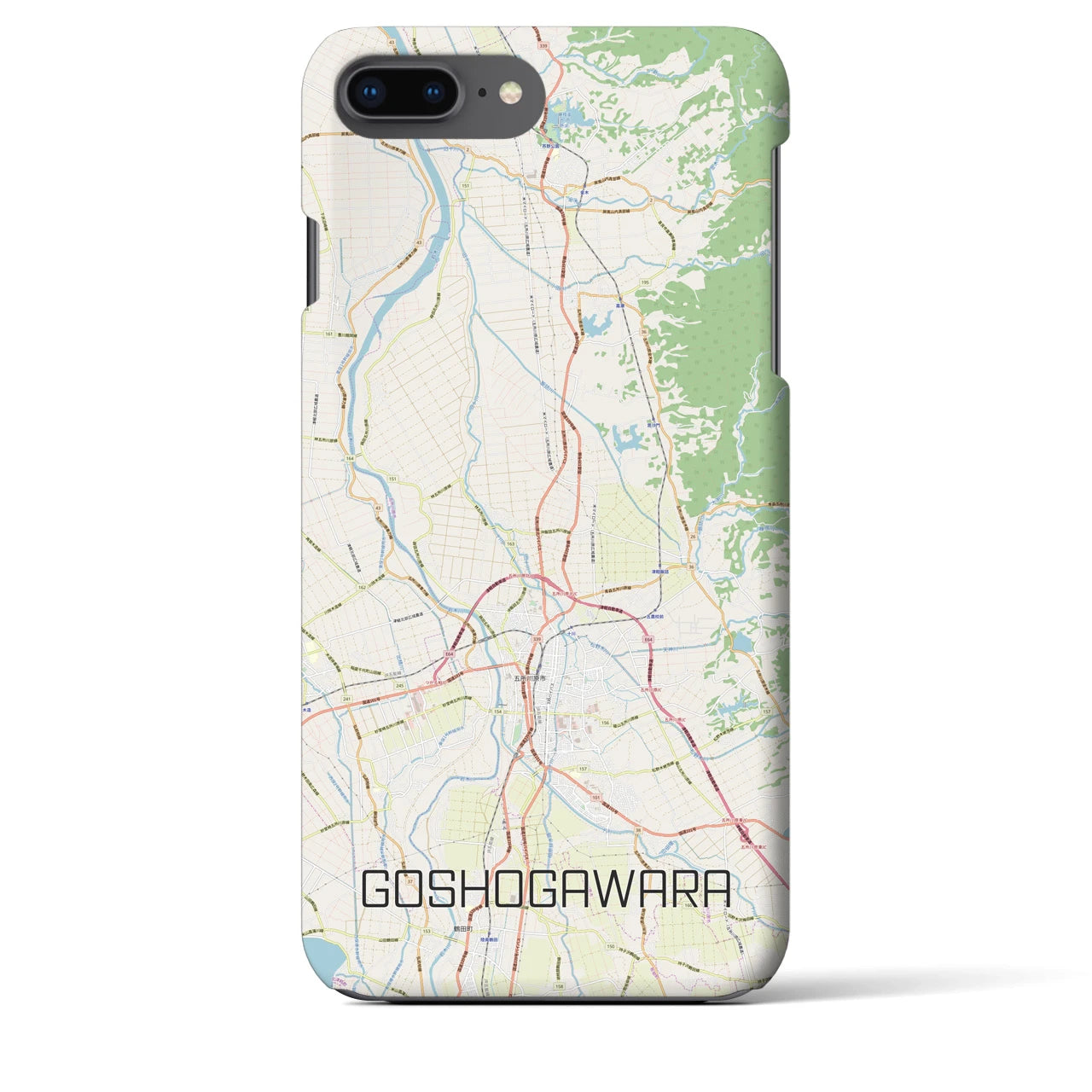 【五所川原(青森県)】地図柄iPhoneケース(バックカバータイプ)