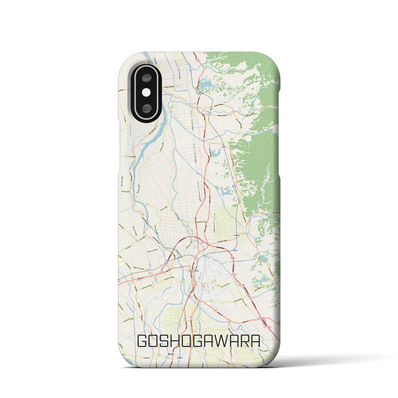 【五所川原(青森県)】地図柄iPhoneケース(バックカバータイプ)