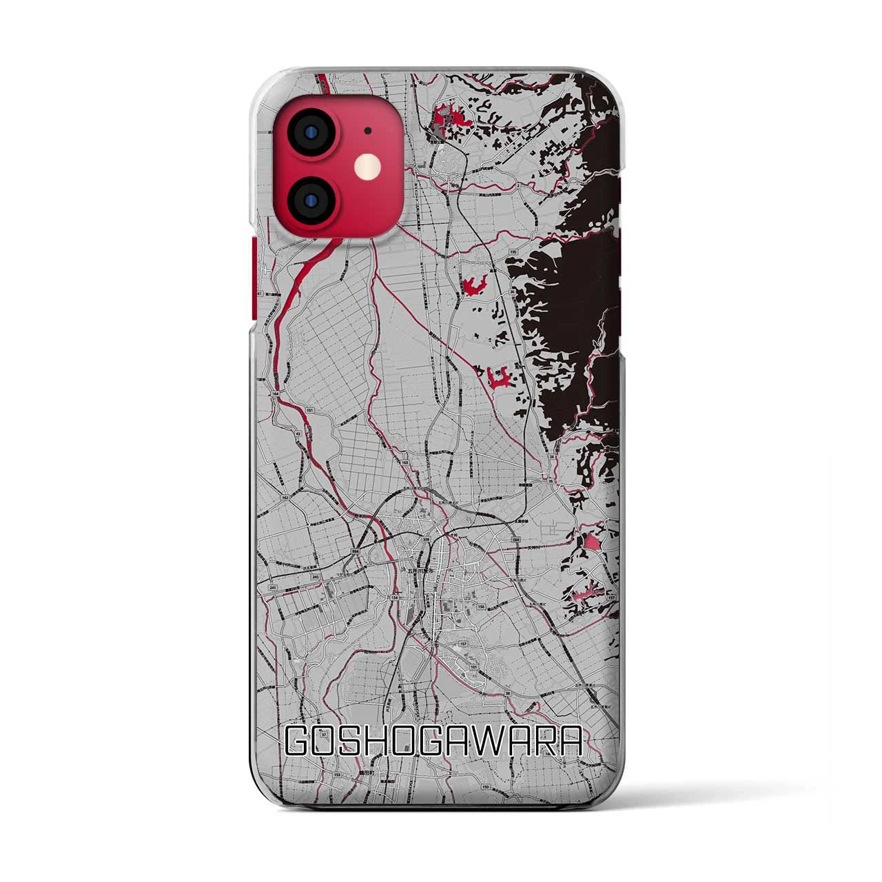 【五所川原(青森県)】地図柄iPhoneケース(クリアタイプ)