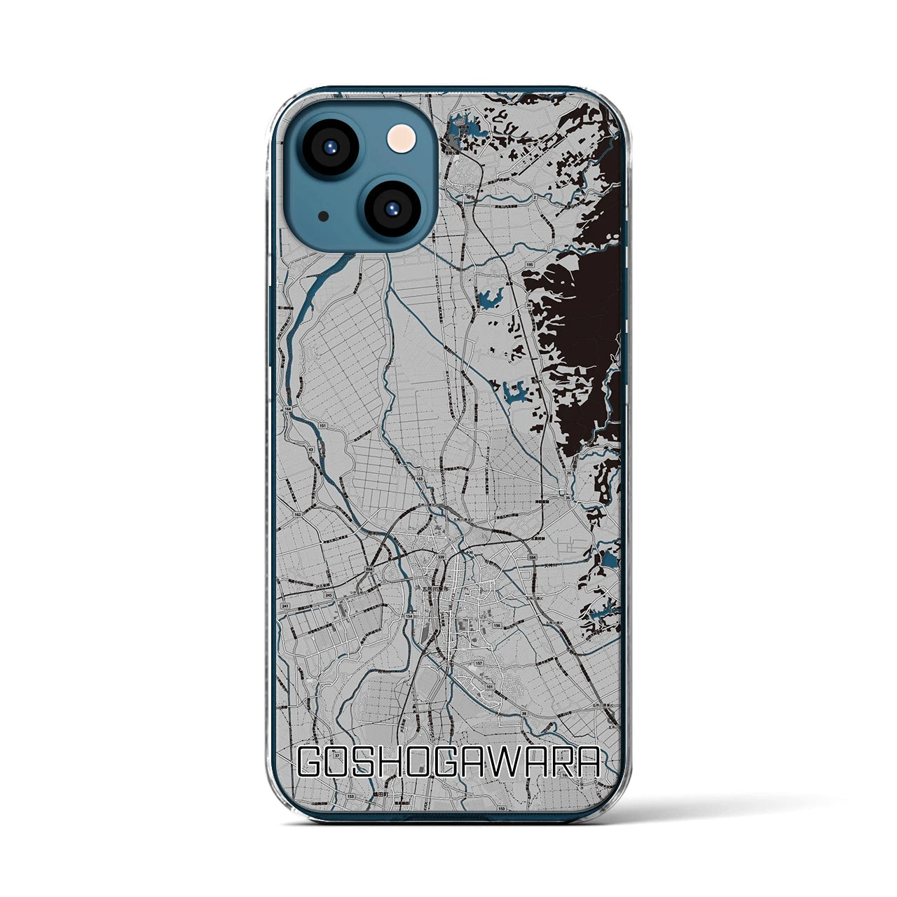 【五所川原(青森県)】地図柄iPhoneケース(クリアタイプ)