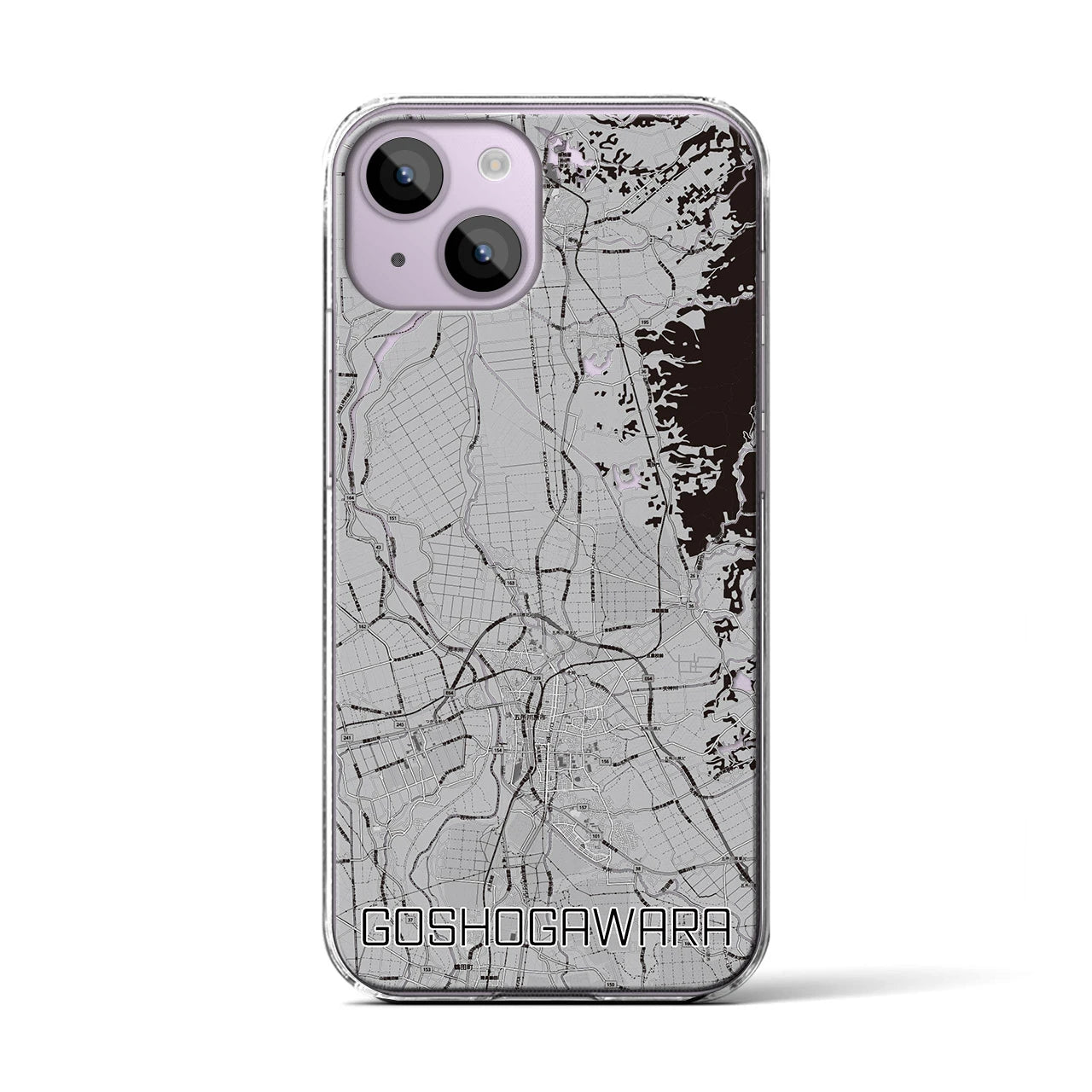 【五所川原(青森県)】地図柄iPhoneケース(クリアタイプ)