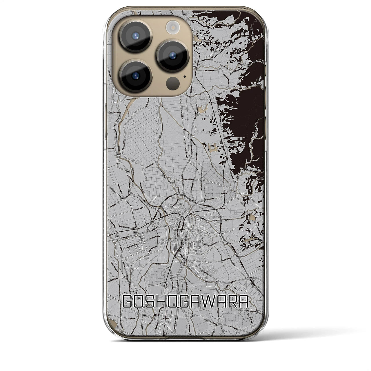 【五所川原(青森県)】地図柄iPhoneケース(クリアタイプ)