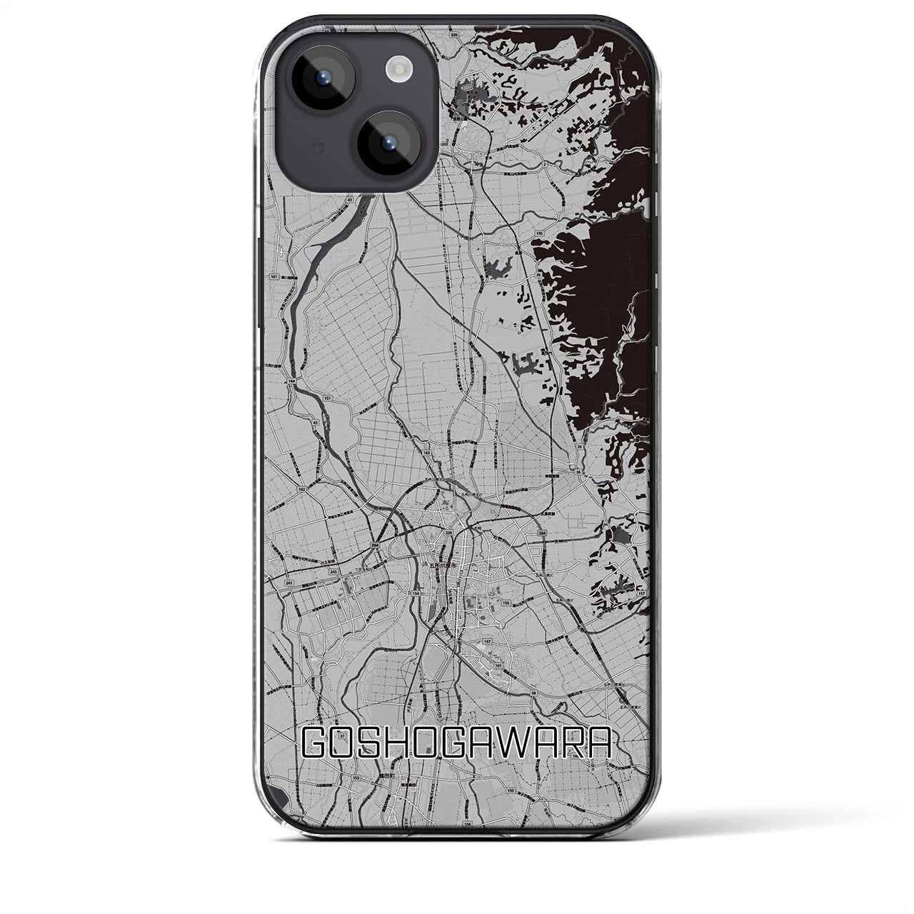 【五所川原(青森県)】地図柄iPhoneケース(クリアタイプ)