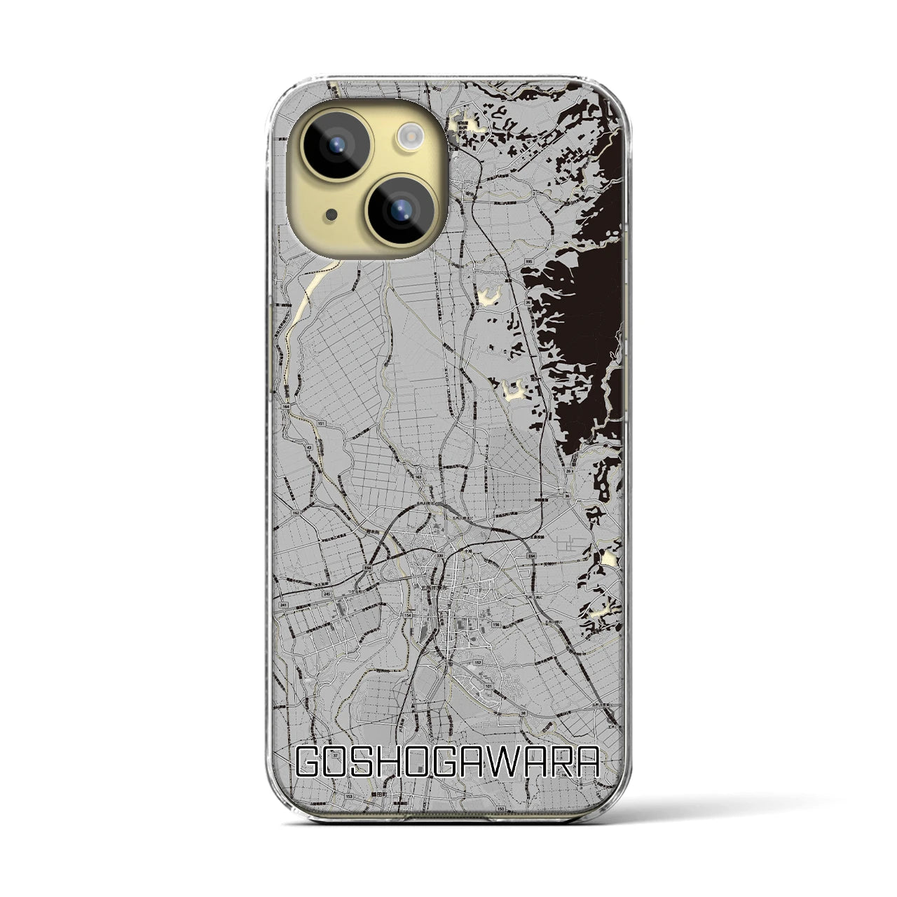 【五所川原(青森県)】地図柄iPhoneケース(クリアタイプ)