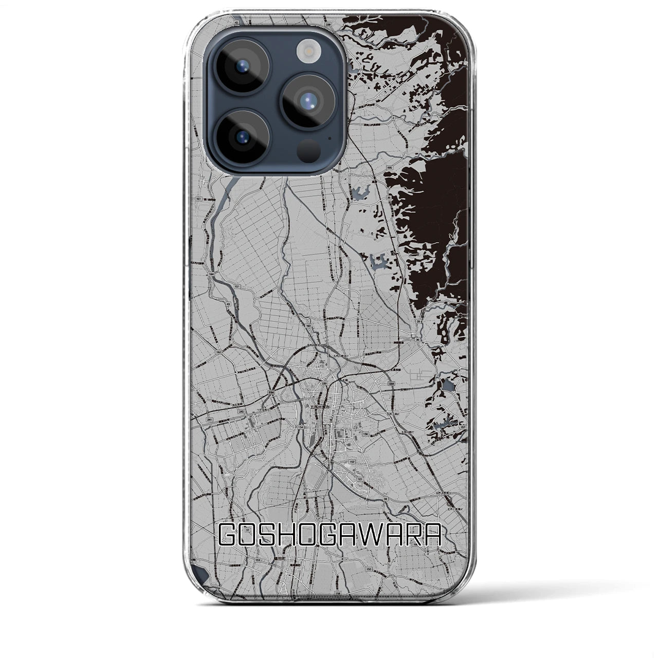 【五所川原(青森県)】地図柄iPhoneケース(クリアタイプ)