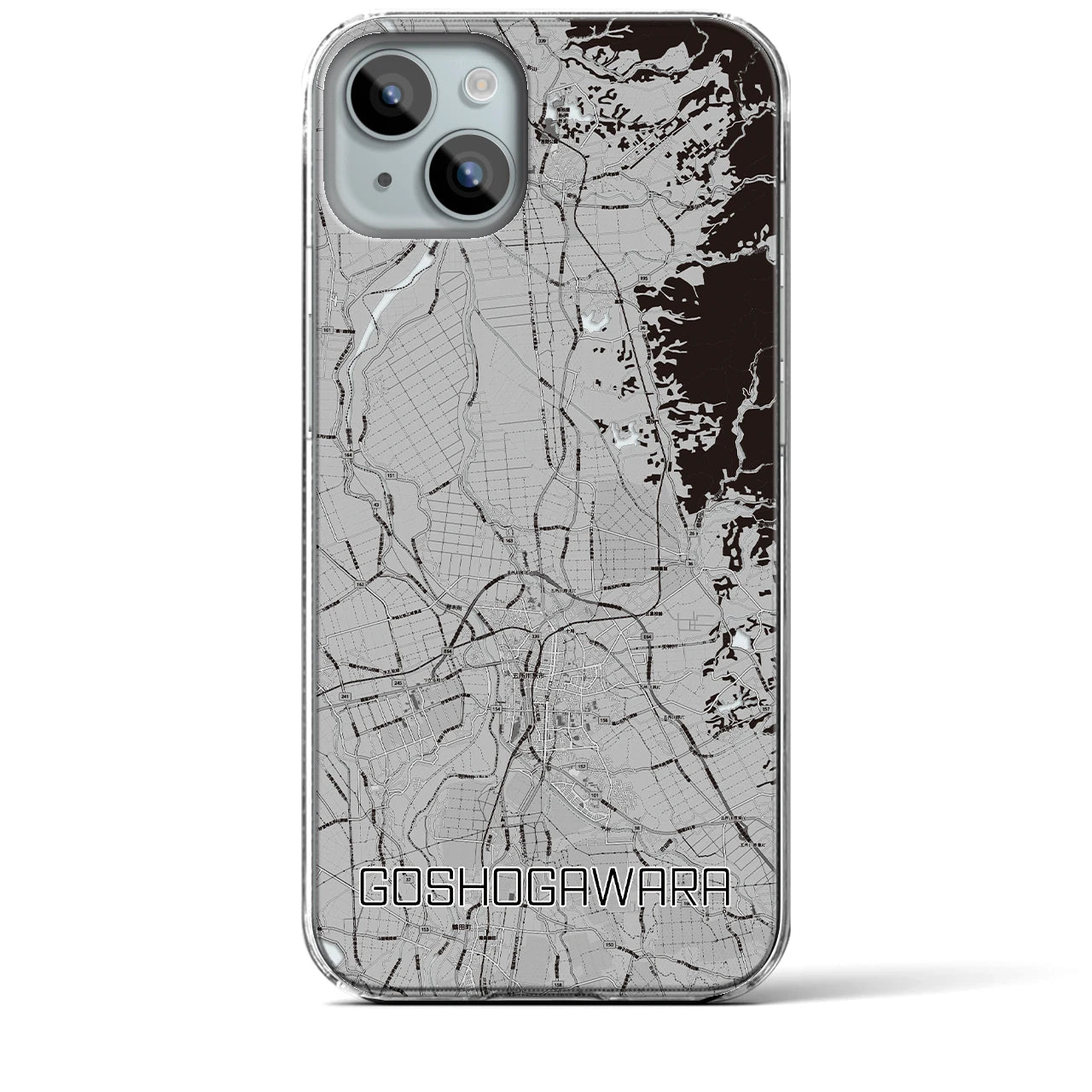 【五所川原(青森県)】地図柄iPhoneケース(クリアタイプ)