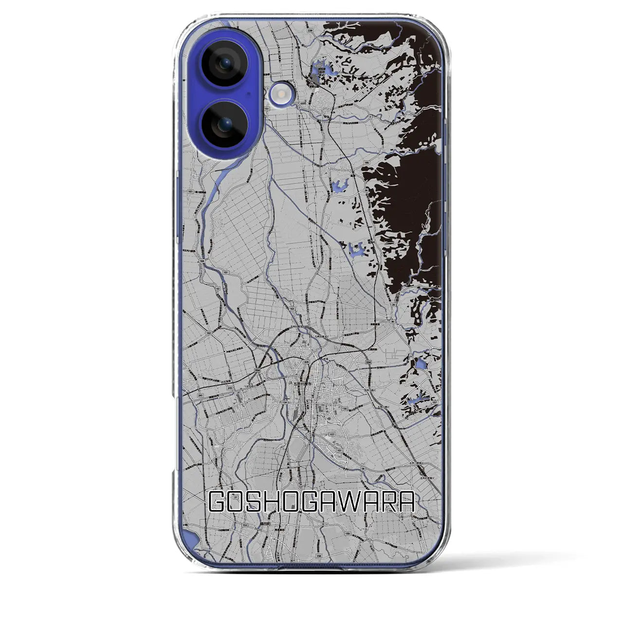 【五所川原(青森県)】地図柄iPhoneケース(クリアタイプ)