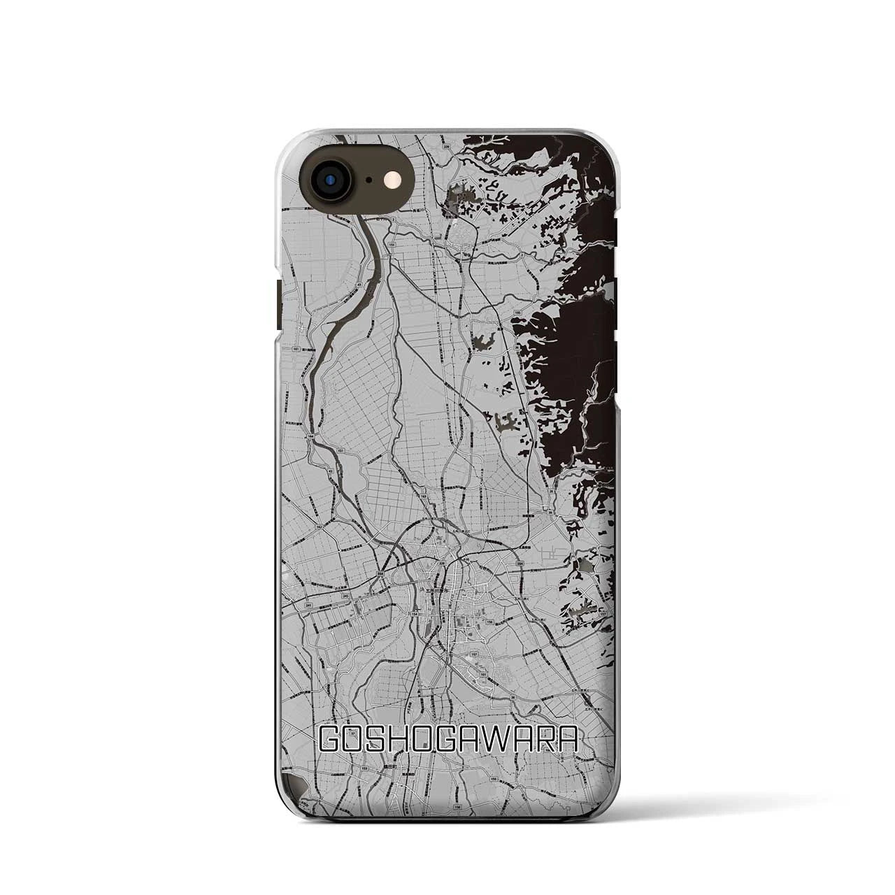 【五所川原(青森県)】地図柄iPhoneケース(クリアタイプ)