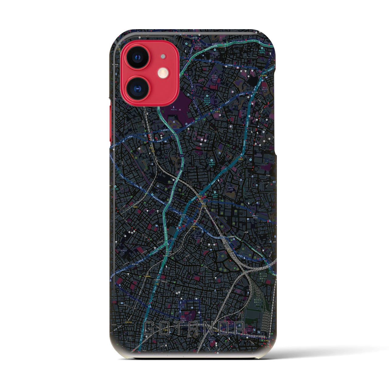 【五反田(東京都)】地図柄iPhoneケース(バックカバータイプ)