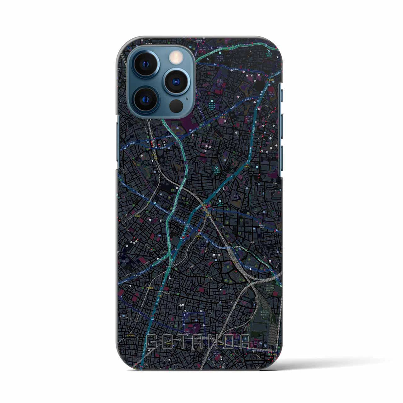 【五反田(東京都)】地図柄iPhoneケース(バックカバータイプ)