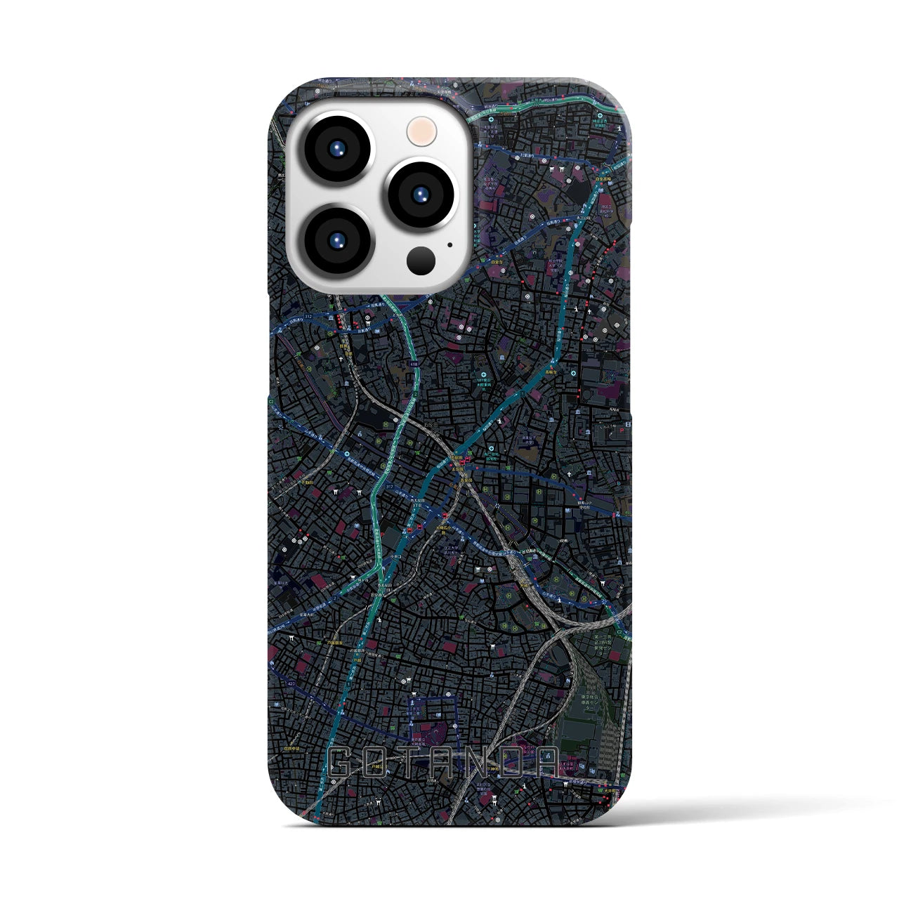 【五反田(東京都)】地図柄iPhoneケース(バックカバータイプ)