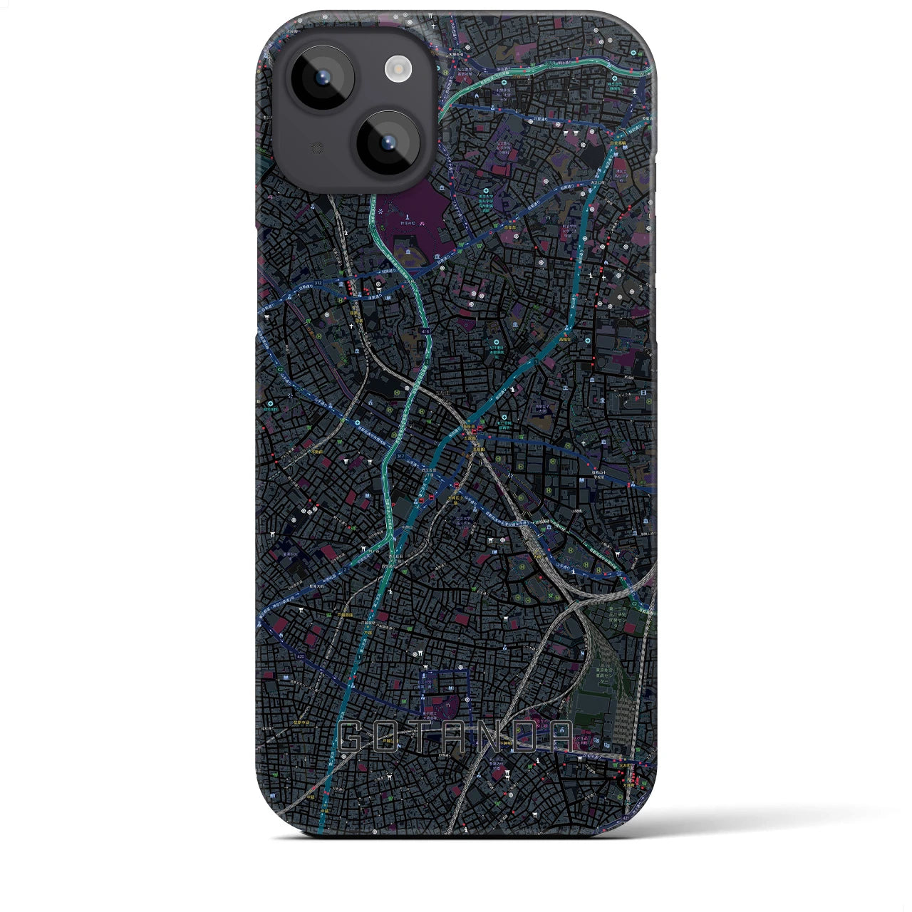 【五反田(東京都)】地図柄iPhoneケース(バックカバータイプ)