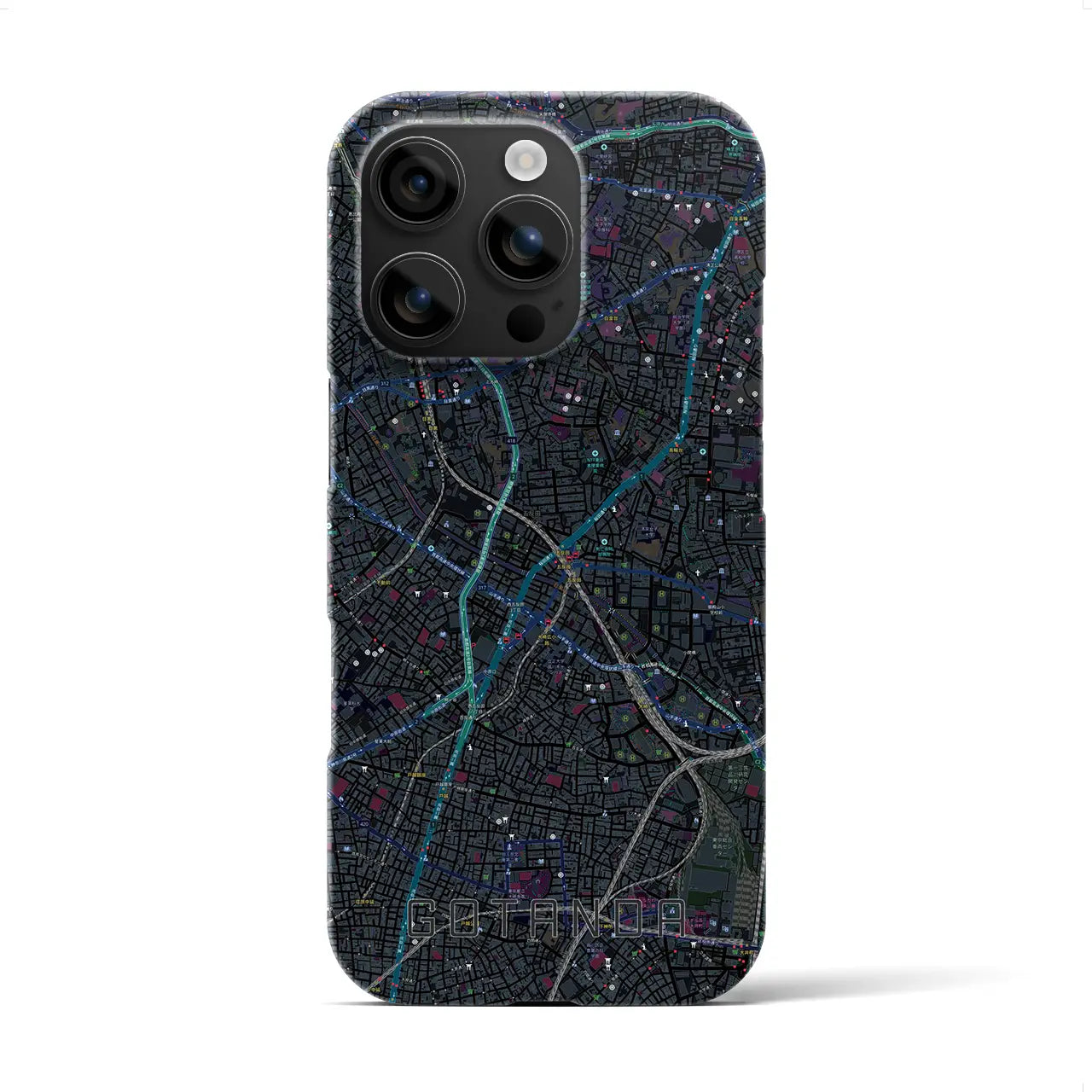 【五反田(東京都)】地図柄iPhoneケース(バックカバータイプ)