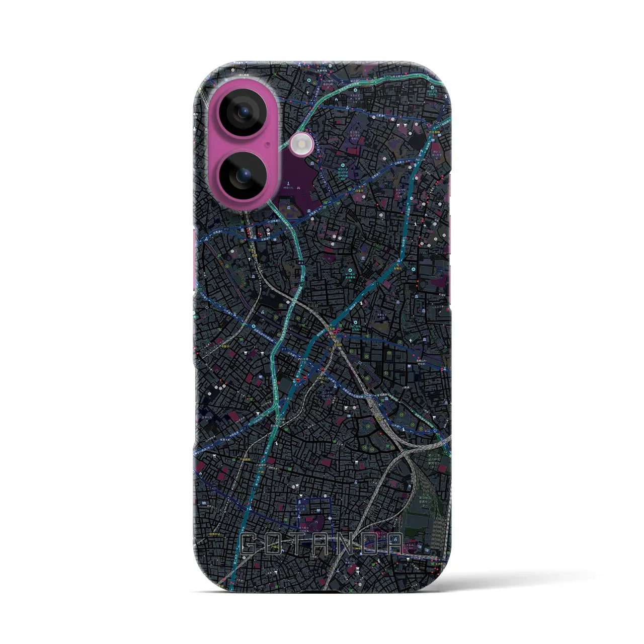【五反田(東京都)】地図柄iPhoneケース(バックカバータイプ)