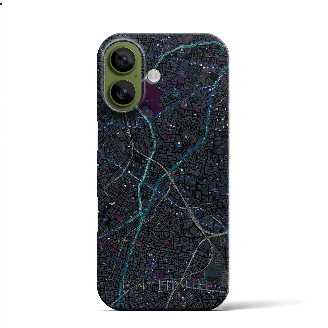 【五反田(東京都)】地図柄iPhoneケース(バックカバータイプ)