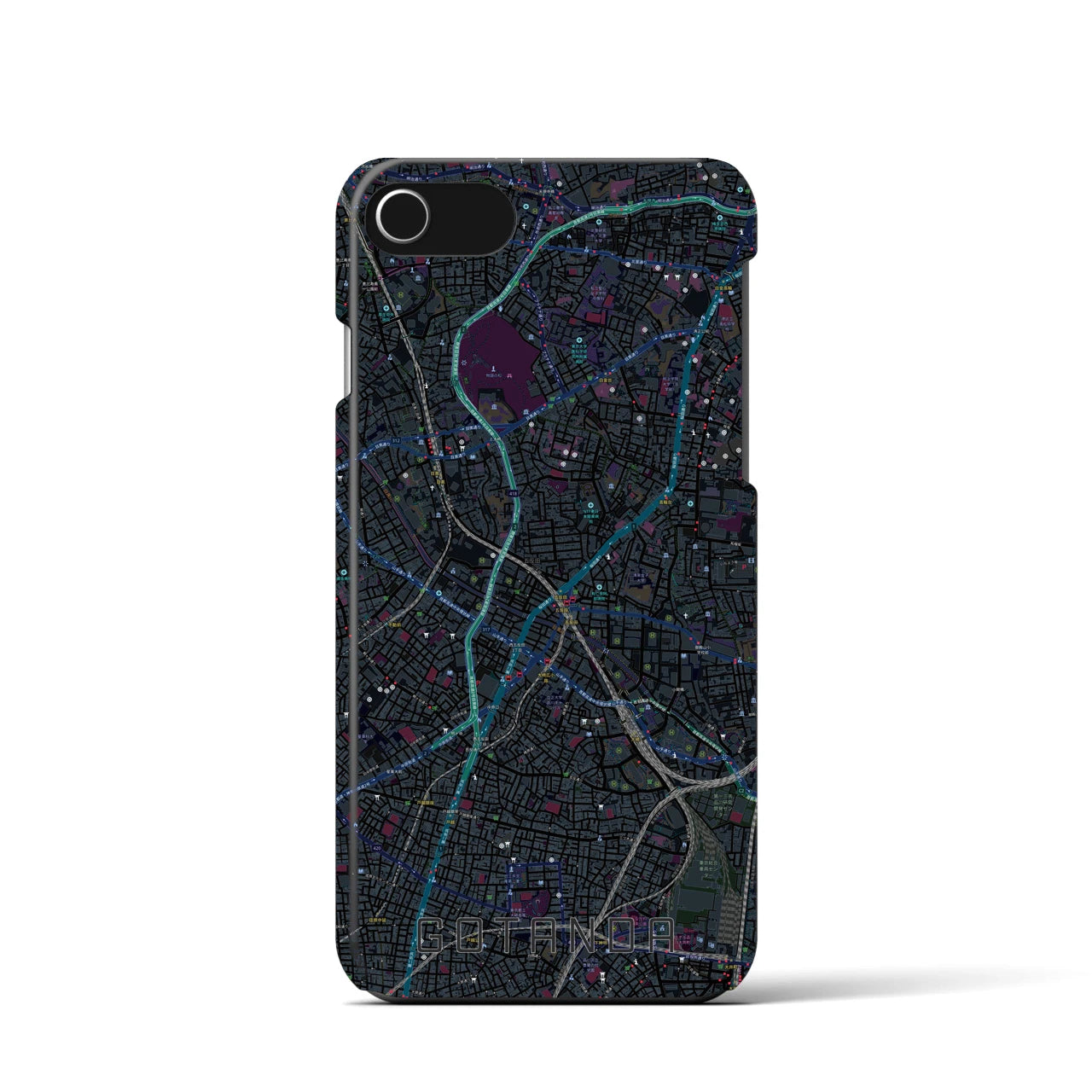 【五反田(東京都)】地図柄iPhoneケース(バックカバータイプ)