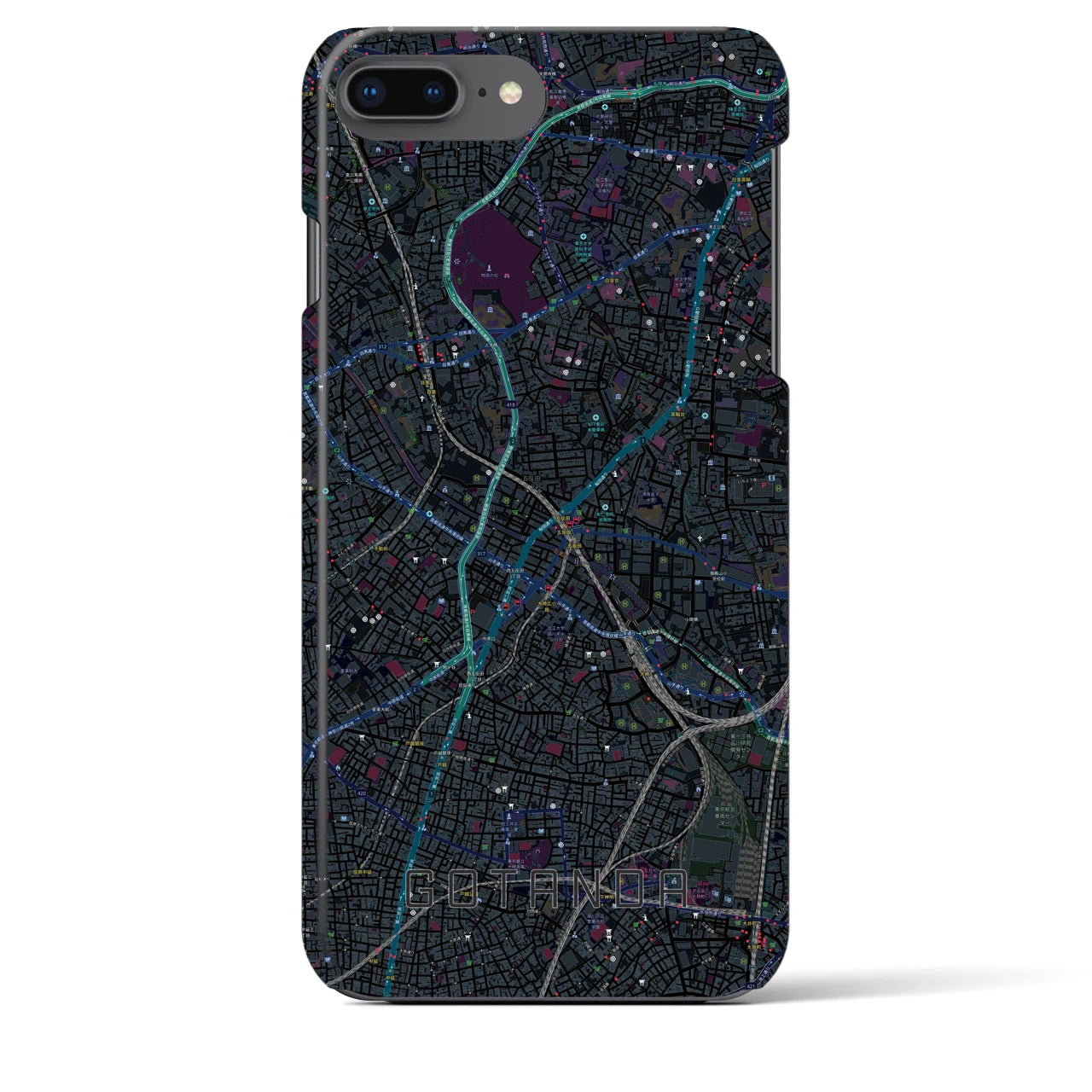 【五反田(東京都)】地図柄iPhoneケース(バックカバータイプ)
