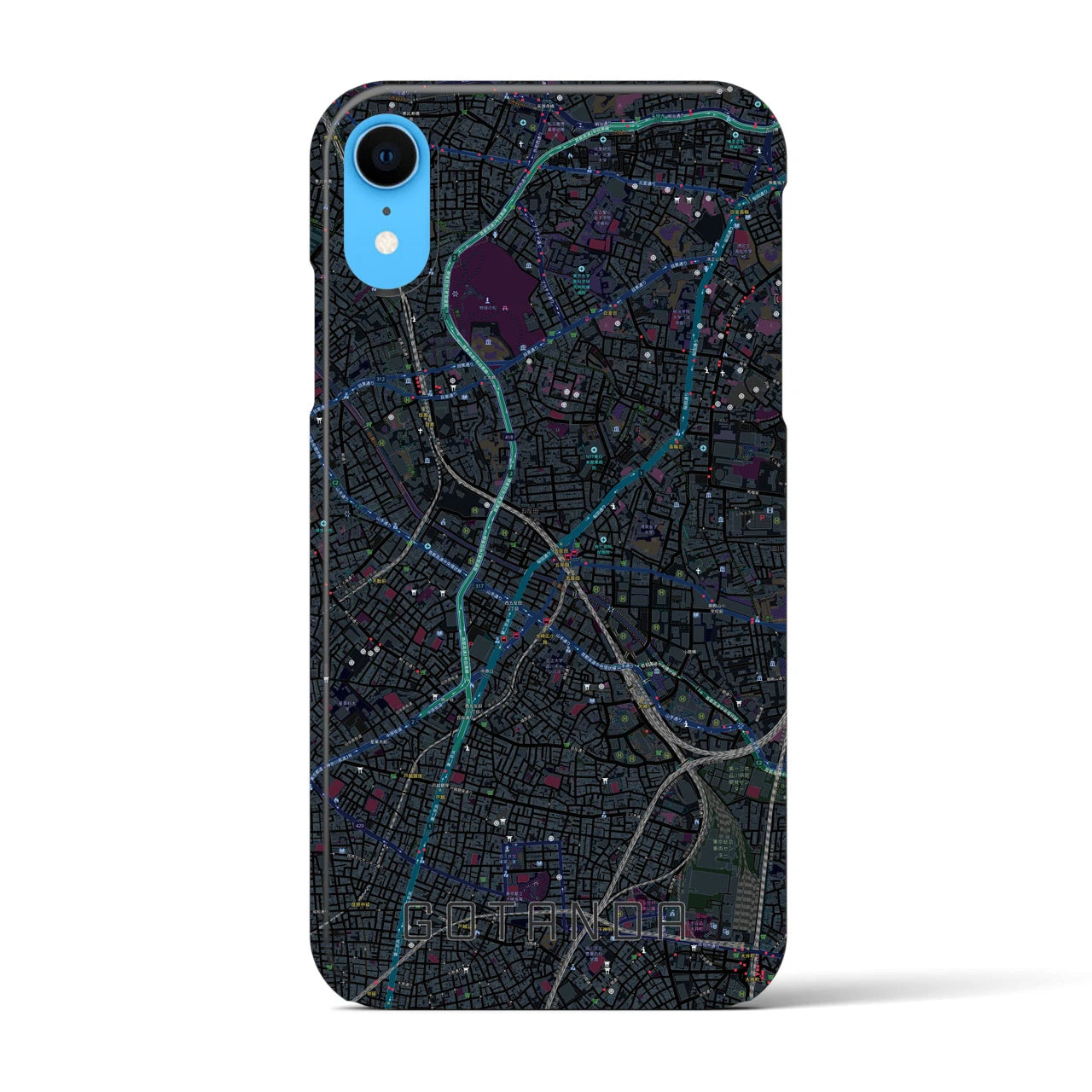 【五反田(東京都)】地図柄iPhoneケース(バックカバータイプ)