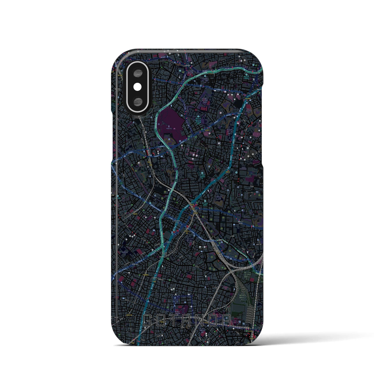 【五反田(東京都)】地図柄iPhoneケース(バックカバータイプ)