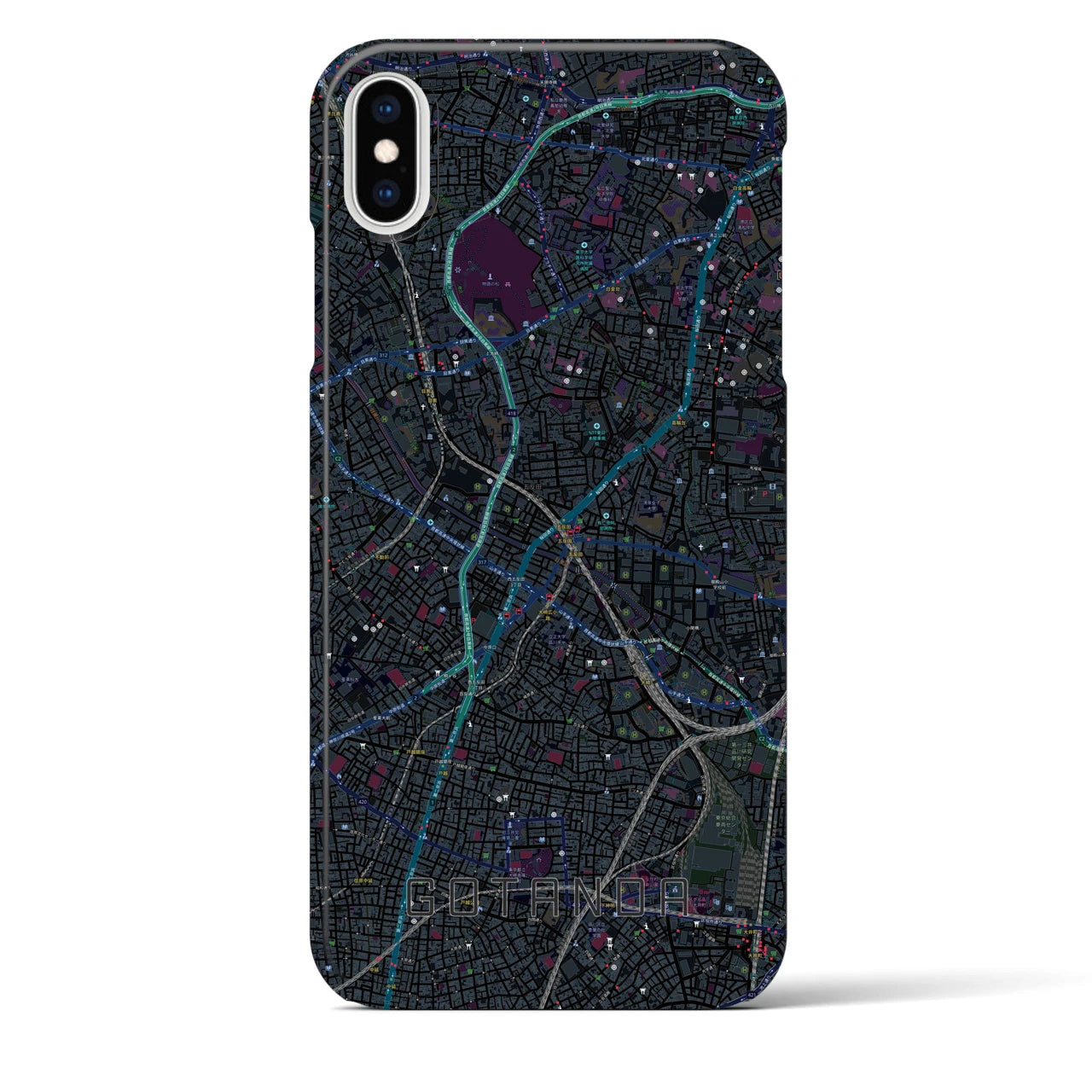 【五反田(東京都)】地図柄iPhoneケース(バックカバータイプ)