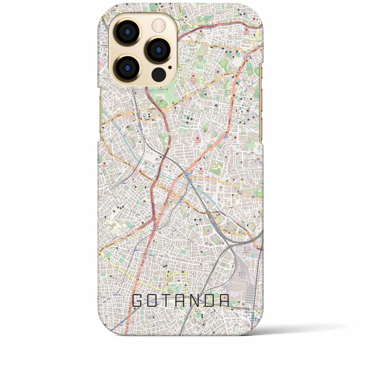 【五反田(東京都)】地図柄iPhoneケース(バックカバータイプ)