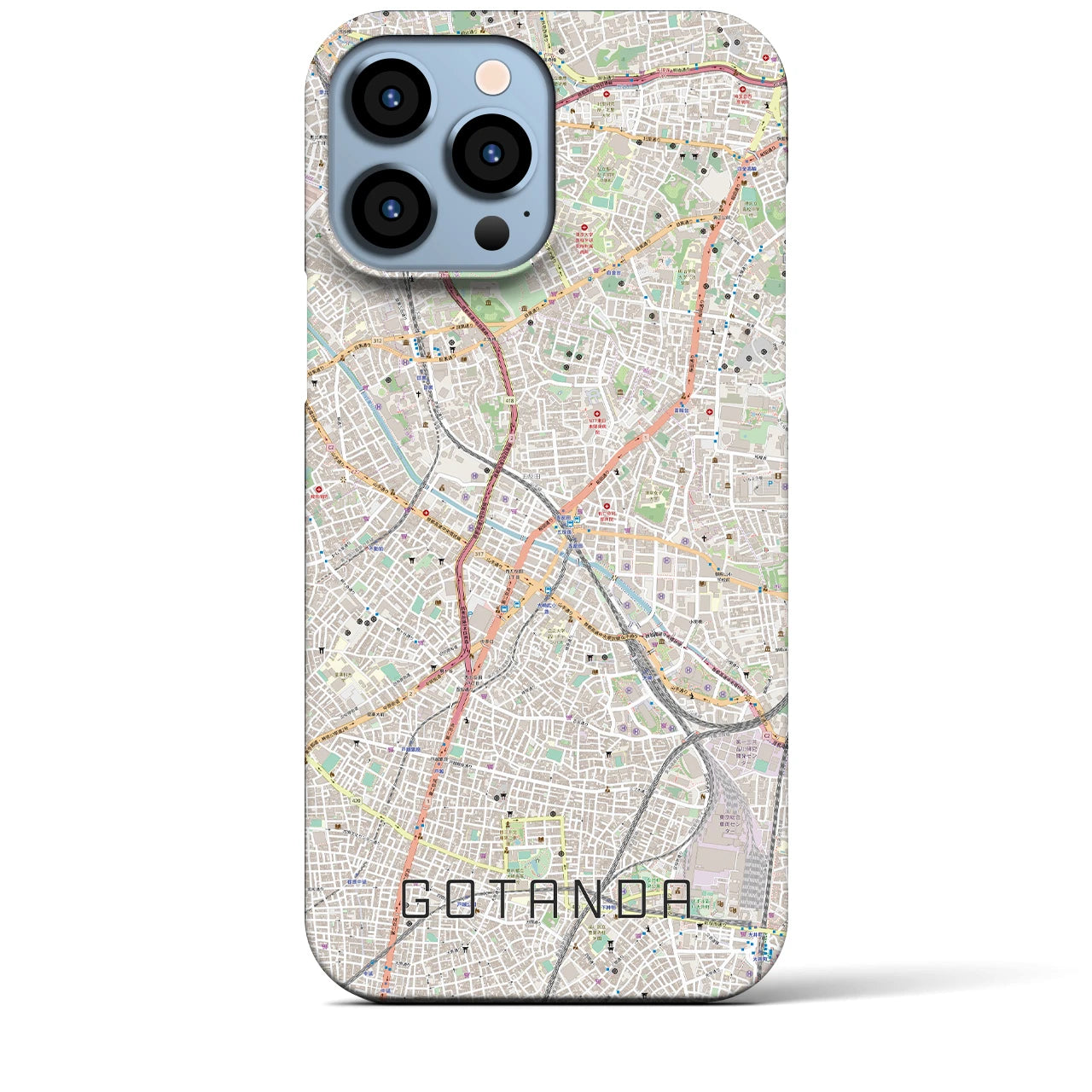 【五反田(東京都)】地図柄iPhoneケース(バックカバータイプ)