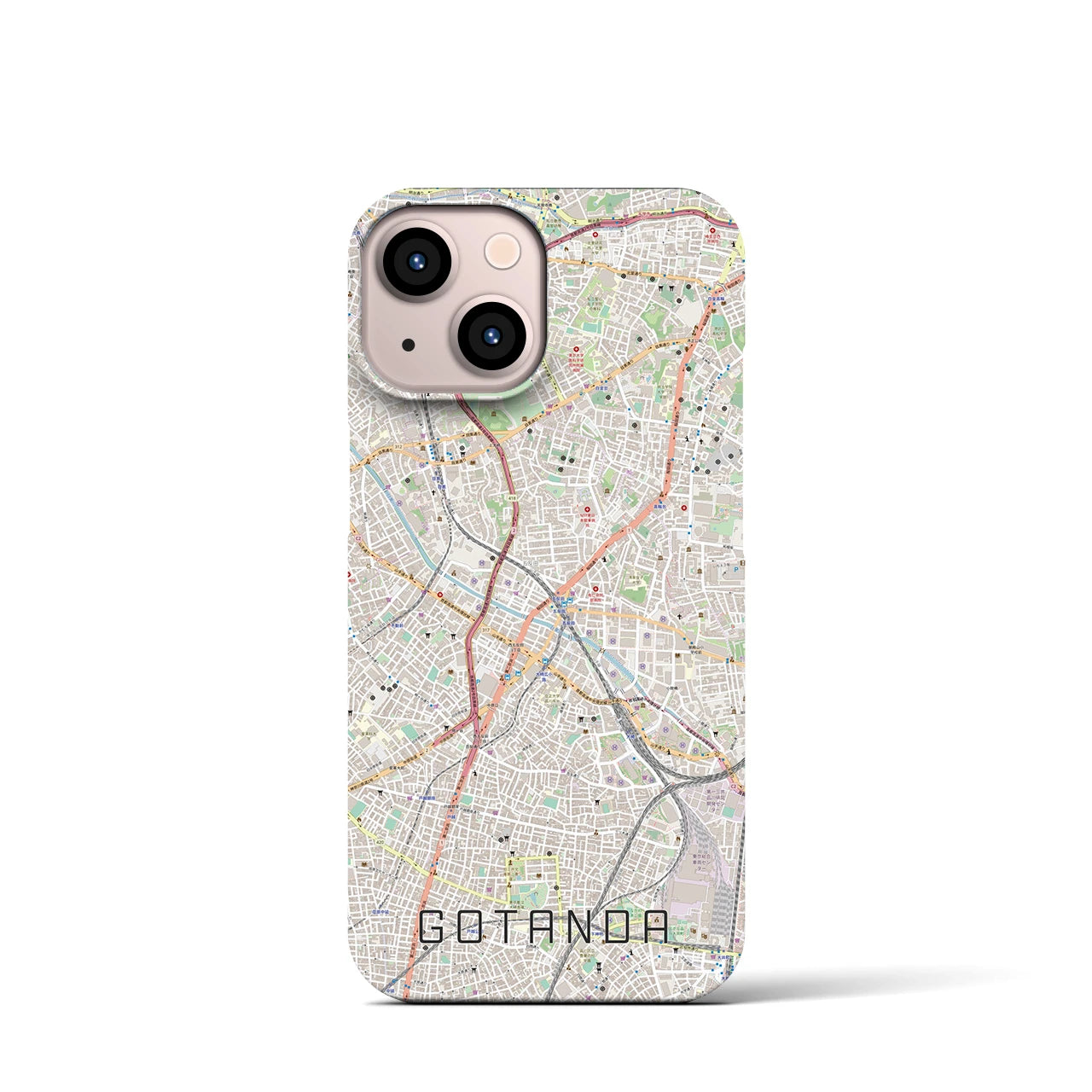 【五反田(東京都)】地図柄iPhoneケース(バックカバータイプ)