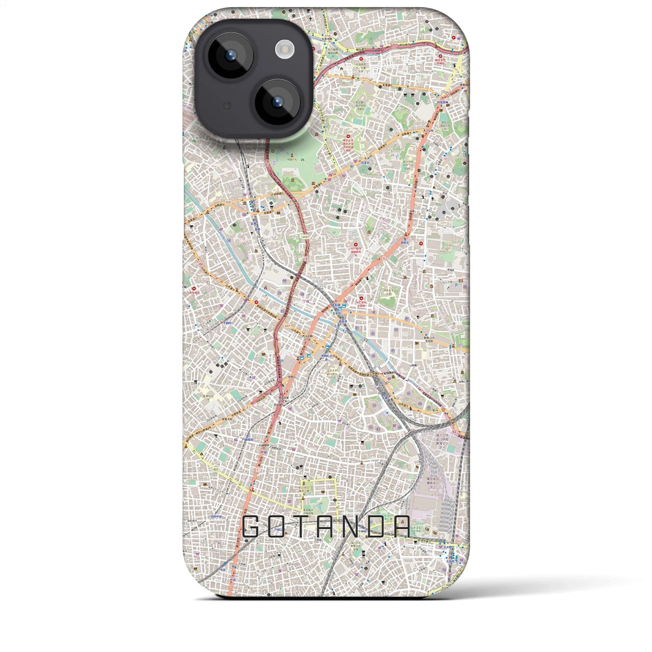 【五反田(東京都)】地図柄iPhoneケース(バックカバータイプ)