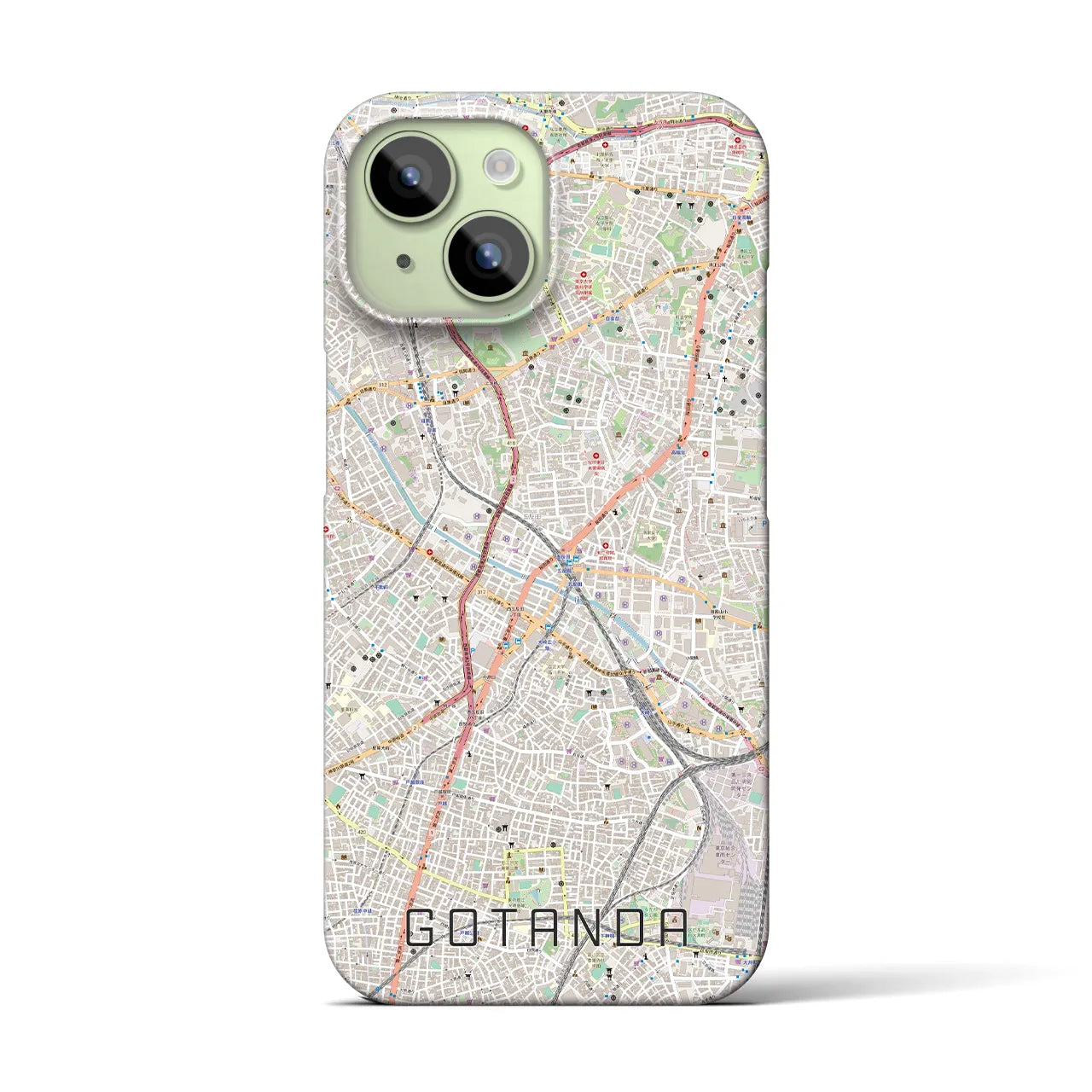 【五反田(東京都)】地図柄iPhoneケース(バックカバータイプ)