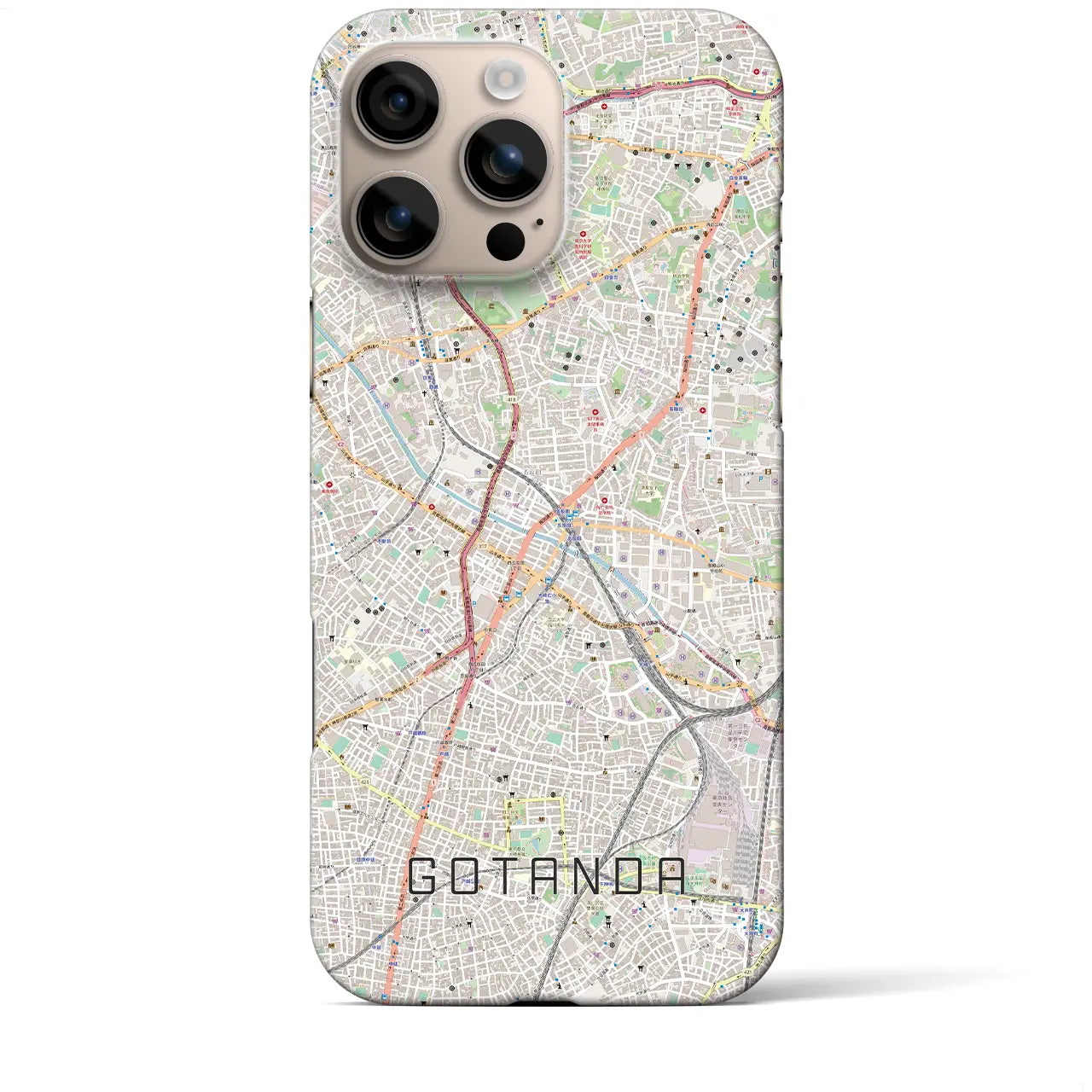 【五反田(東京都)】地図柄iPhoneケース(バックカバータイプ)