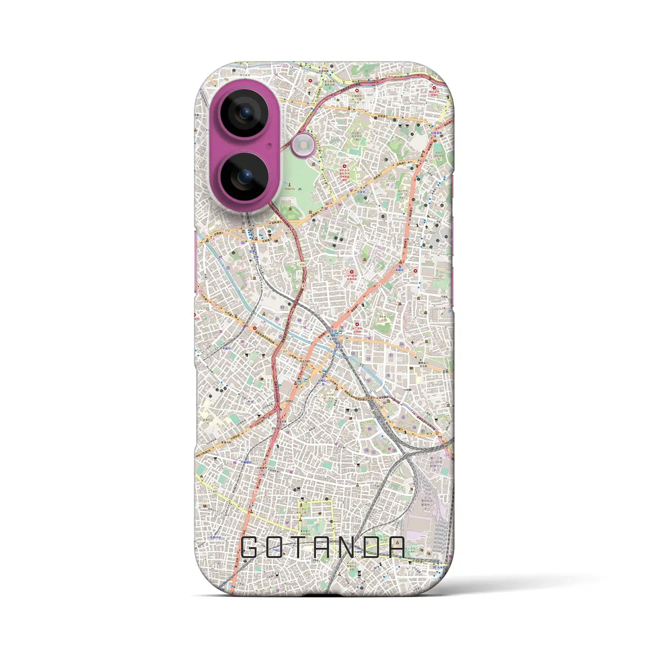 【五反田(東京都)】地図柄iPhoneケース(バックカバータイプ)
