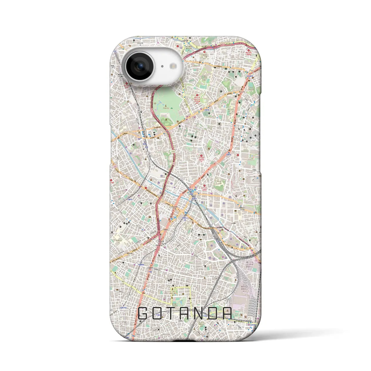 【五反田(東京都)】地図柄iPhoneケース(バックカバータイプ)