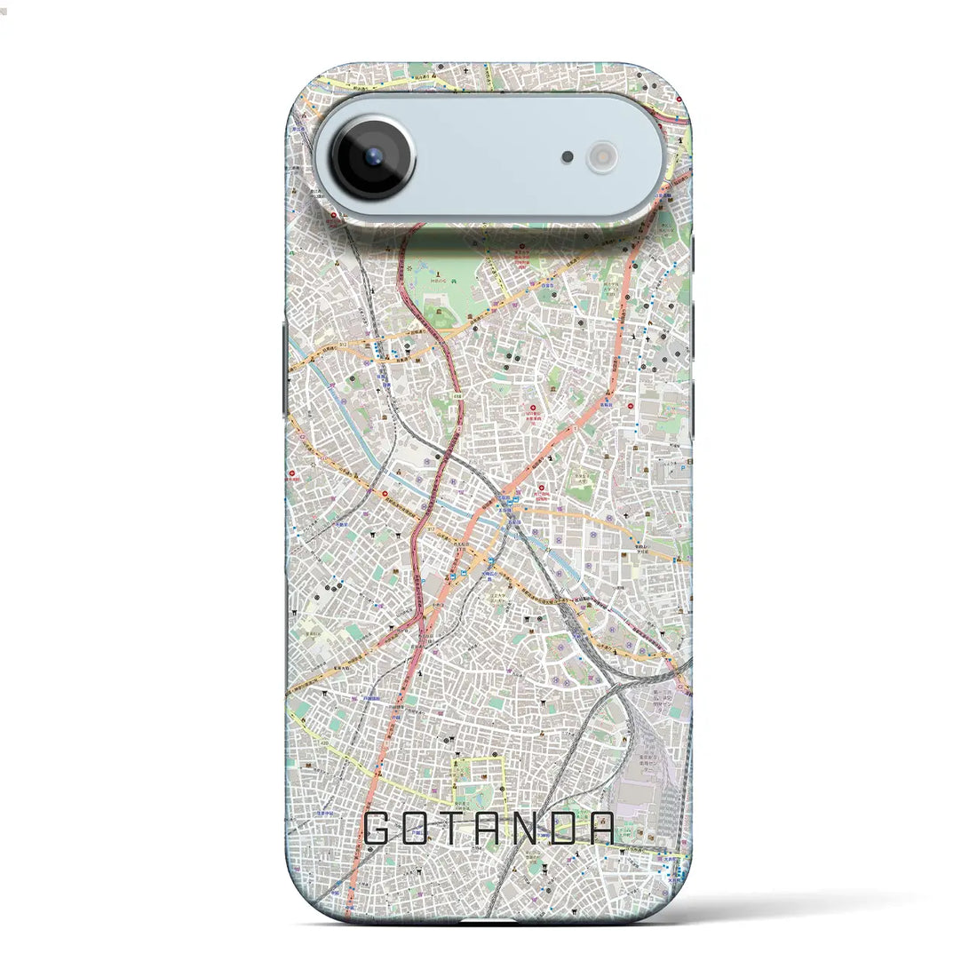 【五反田(東京都)】地図柄iPhoneケース(バックカバータイプ)ナチュラル・iPhone 17 Pro Max 用