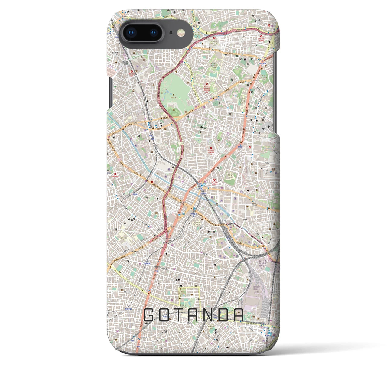 【五反田(東京都)】地図柄iPhoneケース(バックカバータイプ)