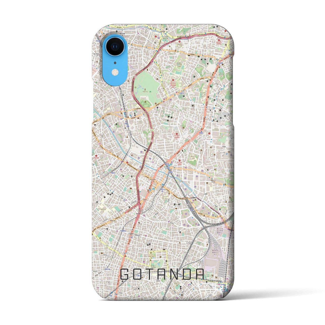 【五反田(東京都)】地図柄iPhoneケース(バックカバータイプ)