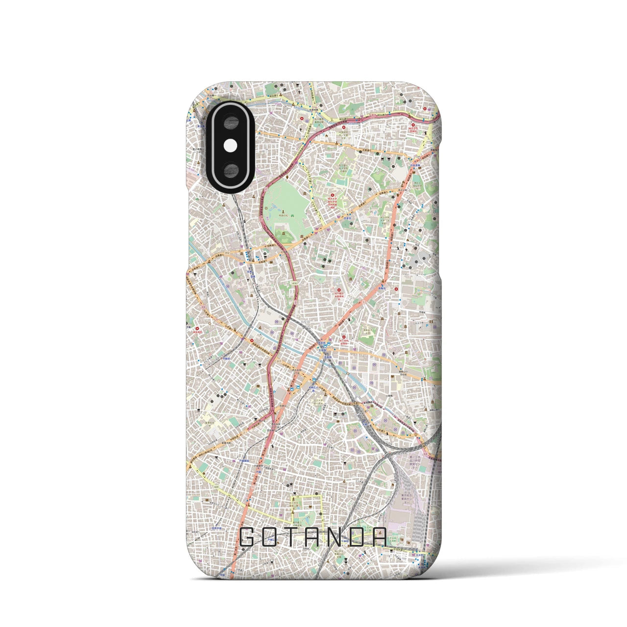 【五反田(東京都)】地図柄iPhoneケース(バックカバータイプ)