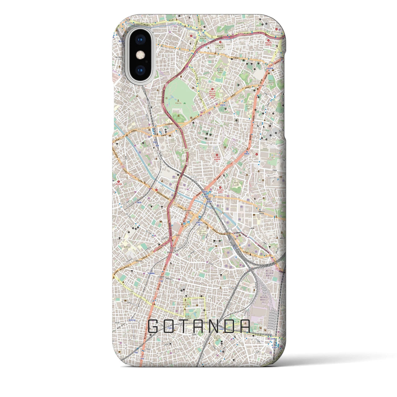 【五反田(東京都)】地図柄iPhoneケース(バックカバータイプ)