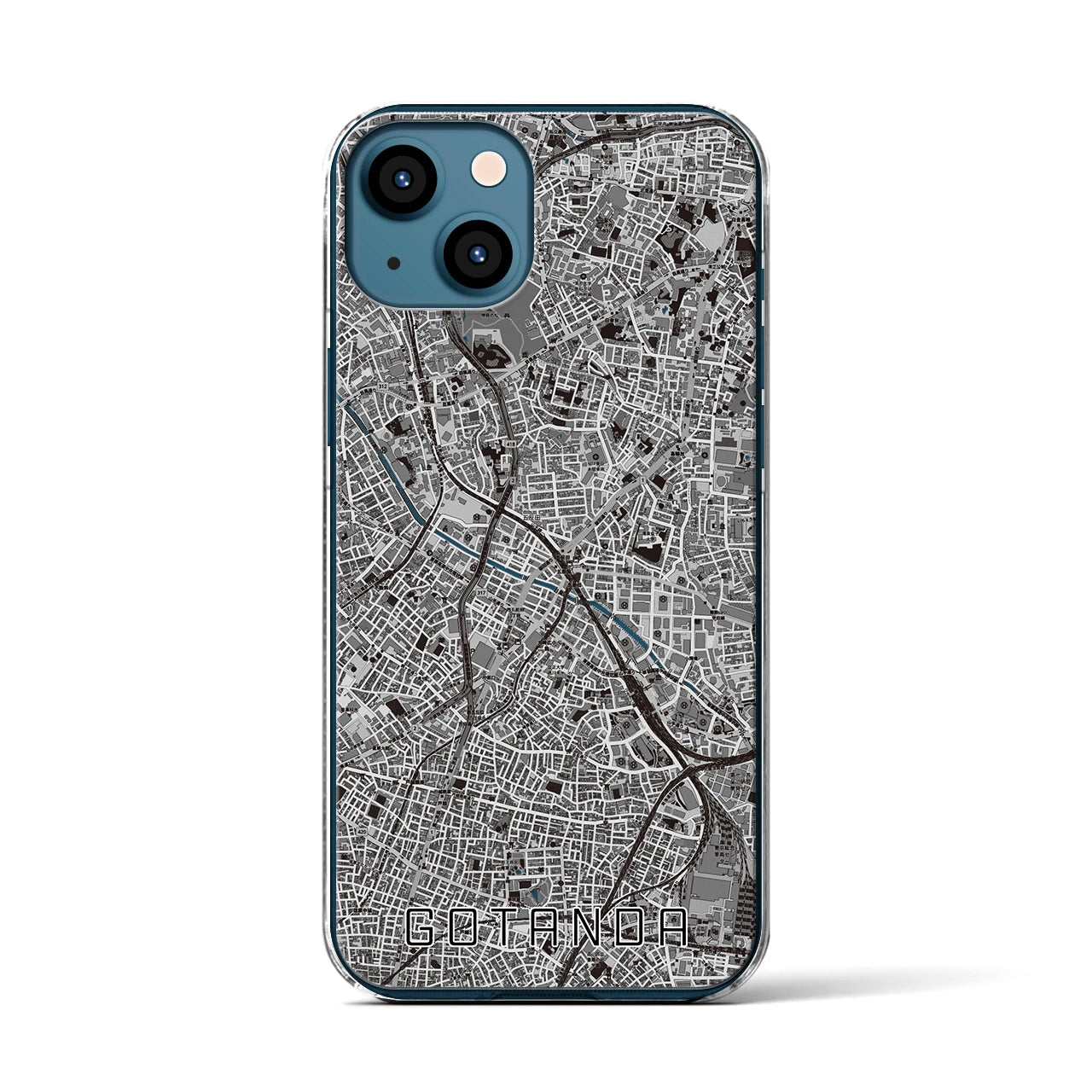 【五反田(東京都)】地図柄iPhoneケース(クリアタイプ)