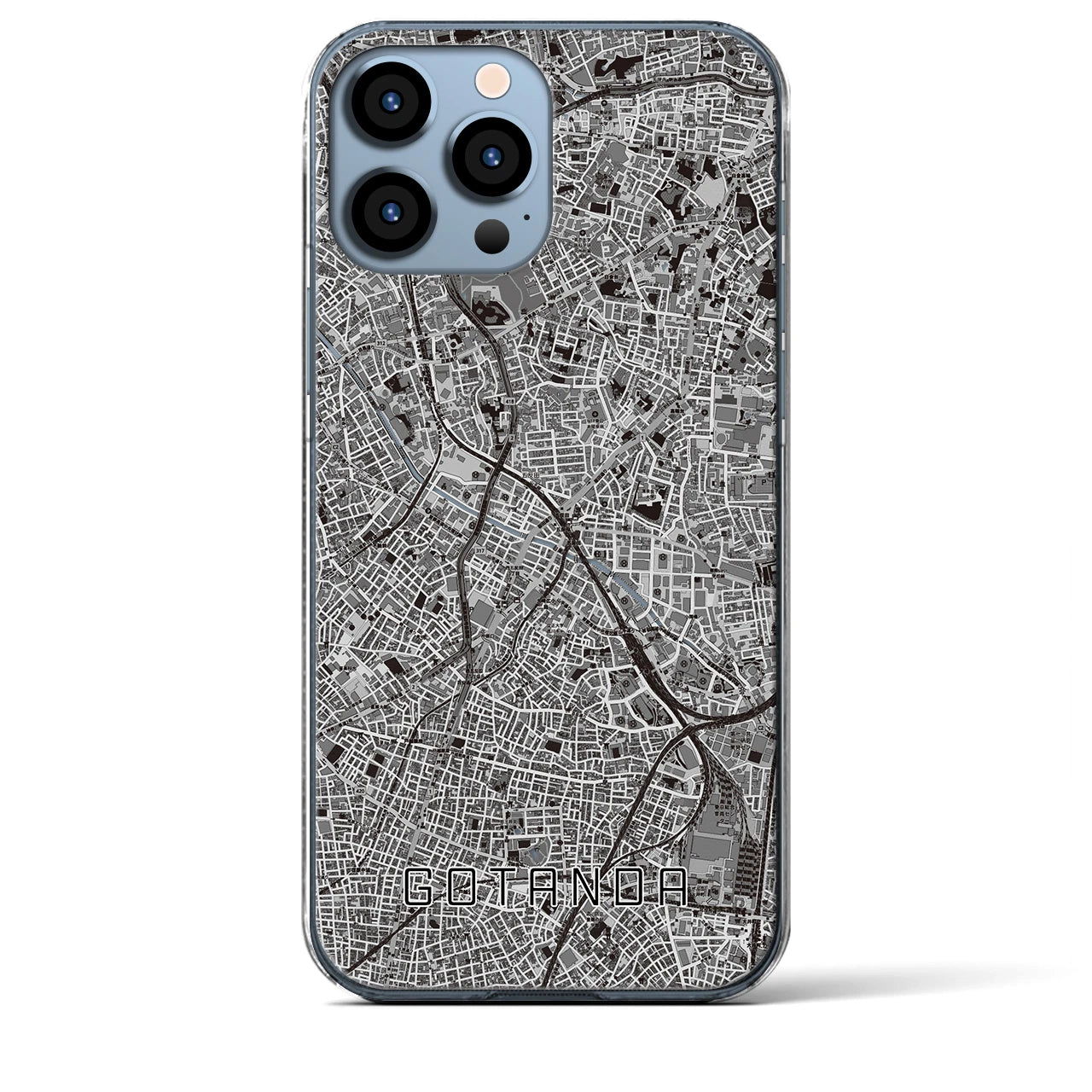 【五反田(東京都)】地図柄iPhoneケース(クリアタイプ)