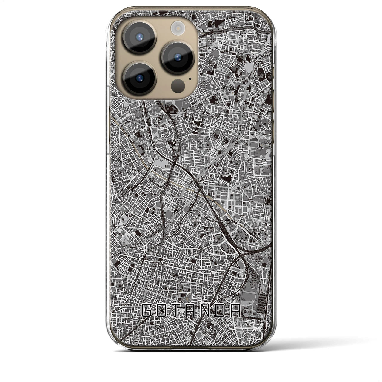 【五反田(東京都)】地図柄iPhoneケース(クリアタイプ)