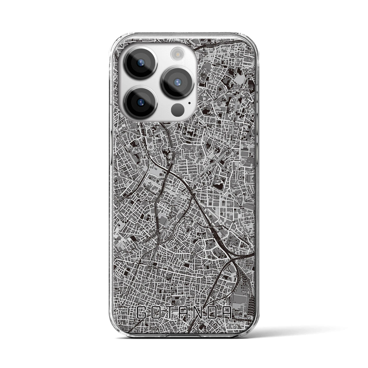 【五反田(東京都)】地図柄iPhoneケース(クリアタイプ)