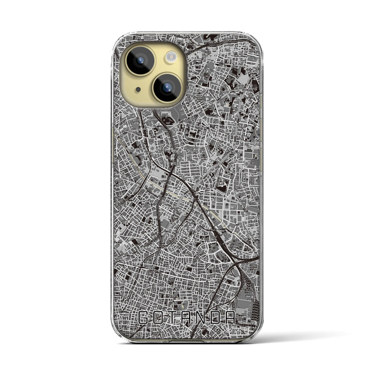 【五反田(東京都)】地図柄iPhoneケース(クリアタイプ)